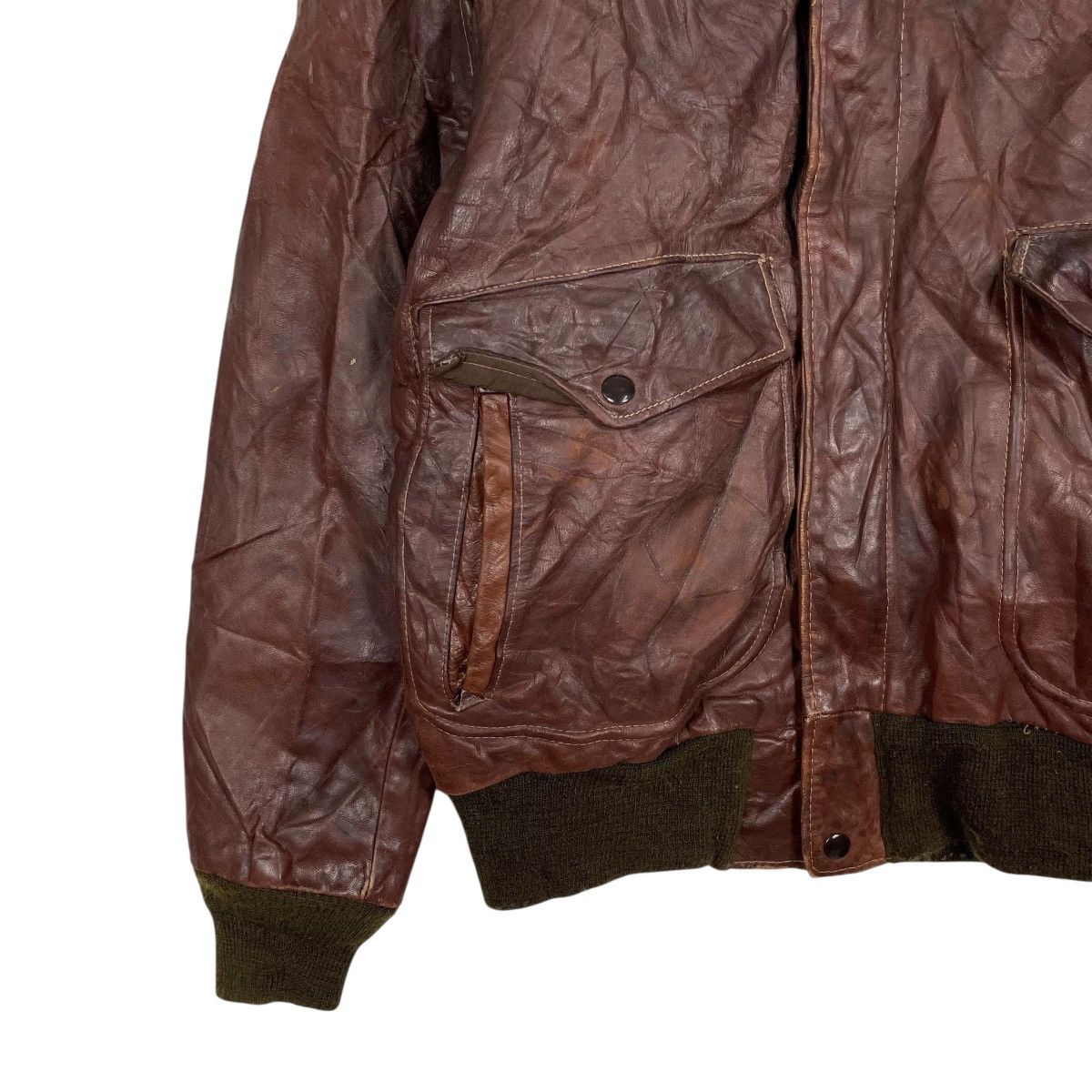 Schott Vintage Schott NYC I.S674.M.S Leather Flight Jacket Size US M / EU 48-50 / 2 - 3 Thumbnail