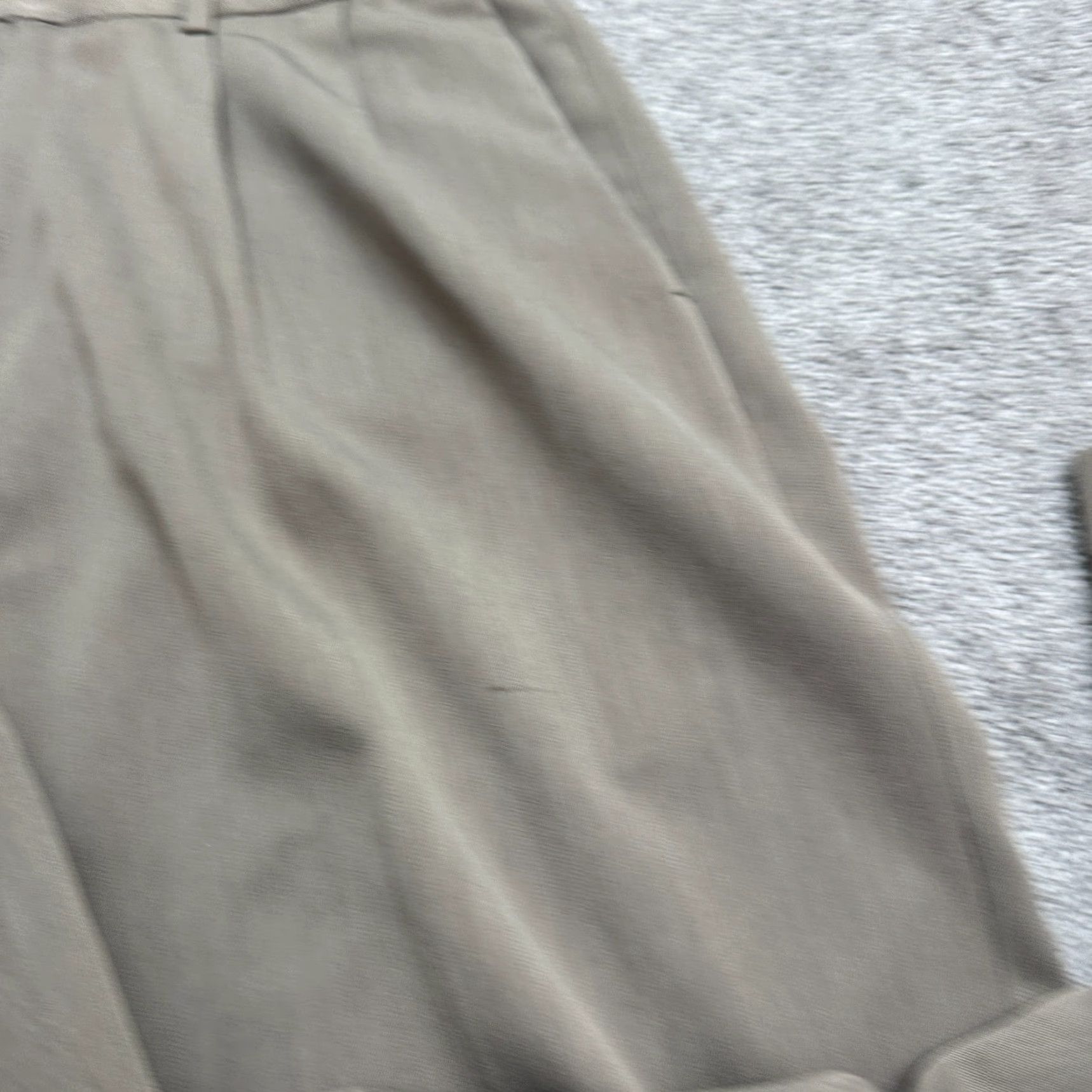 Brooks Brothers Perry Ellis Portfolio Pants Mens 38x30 Taupe Brown Straight Pleated Front Dress Pants Mens Regular Brown 38 in Polyester Rayon Brand Brooks Brothers Size US 38 / EU 54 - 5 Thumbnail