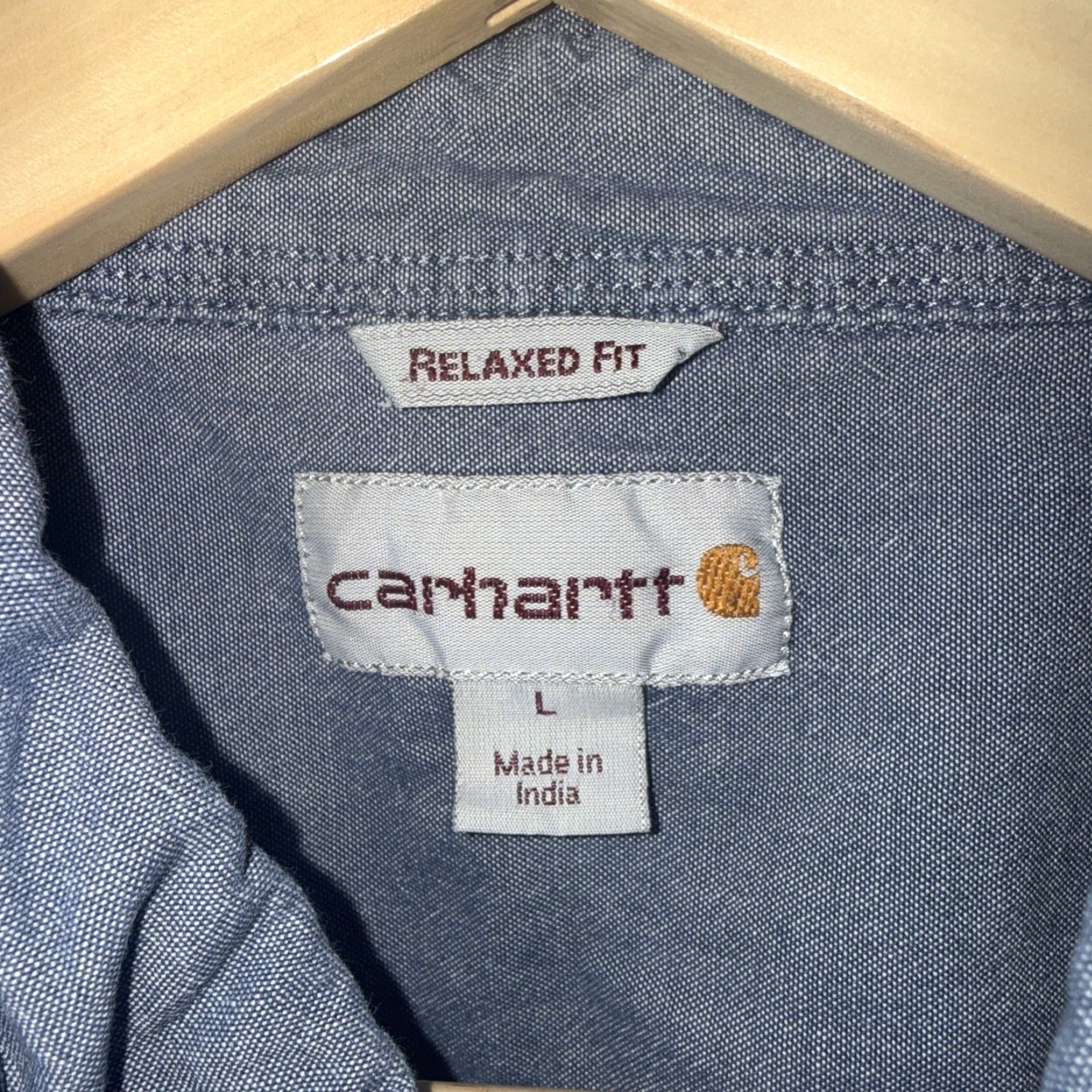 Carhartt Carhartt Button-Up Shirt Blue Long Sleeve Relaxed Mens L Size US L / EU 52-54 / 3 - 3 Thumbnail