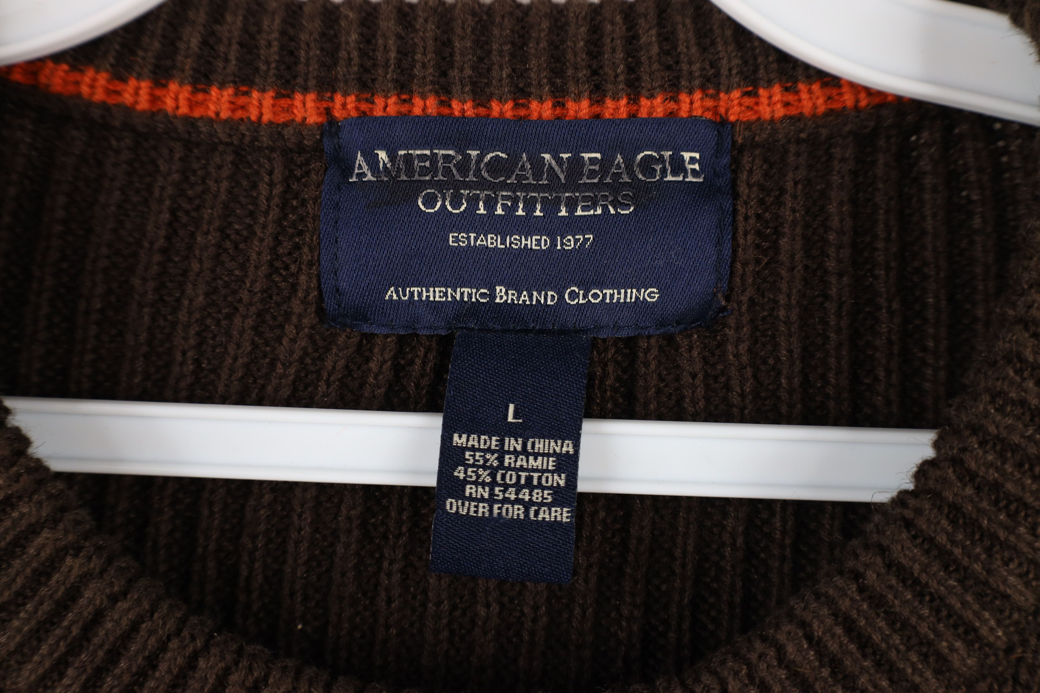 American Eagle Outfitters × Vintage Vintage Y2K American Eagle Outfitters Ribbed Knit Sweater Size US L / EU 52-54 / 3 - 4 Thumbnail