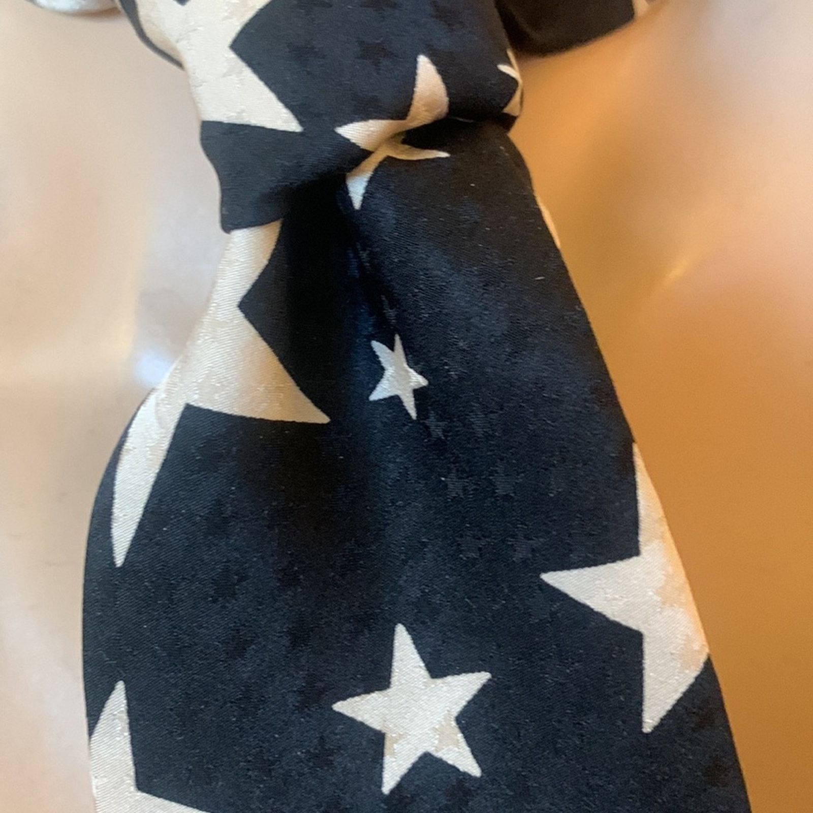 Perry Ellis 80’s Perry Ellis Portfolio bold graphic stars silk necktie Size ONE SIZE - 4 Thumbnail