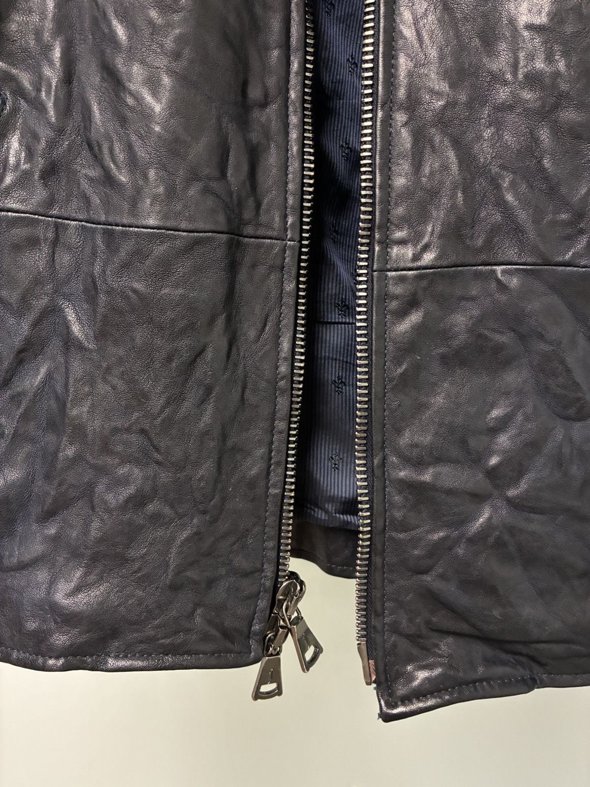 John Varvatos Leather Backzip Crinkled Jacket EU 46 USA 36 Size US S / EU 44-46 / 1 - 6 Thumbnail