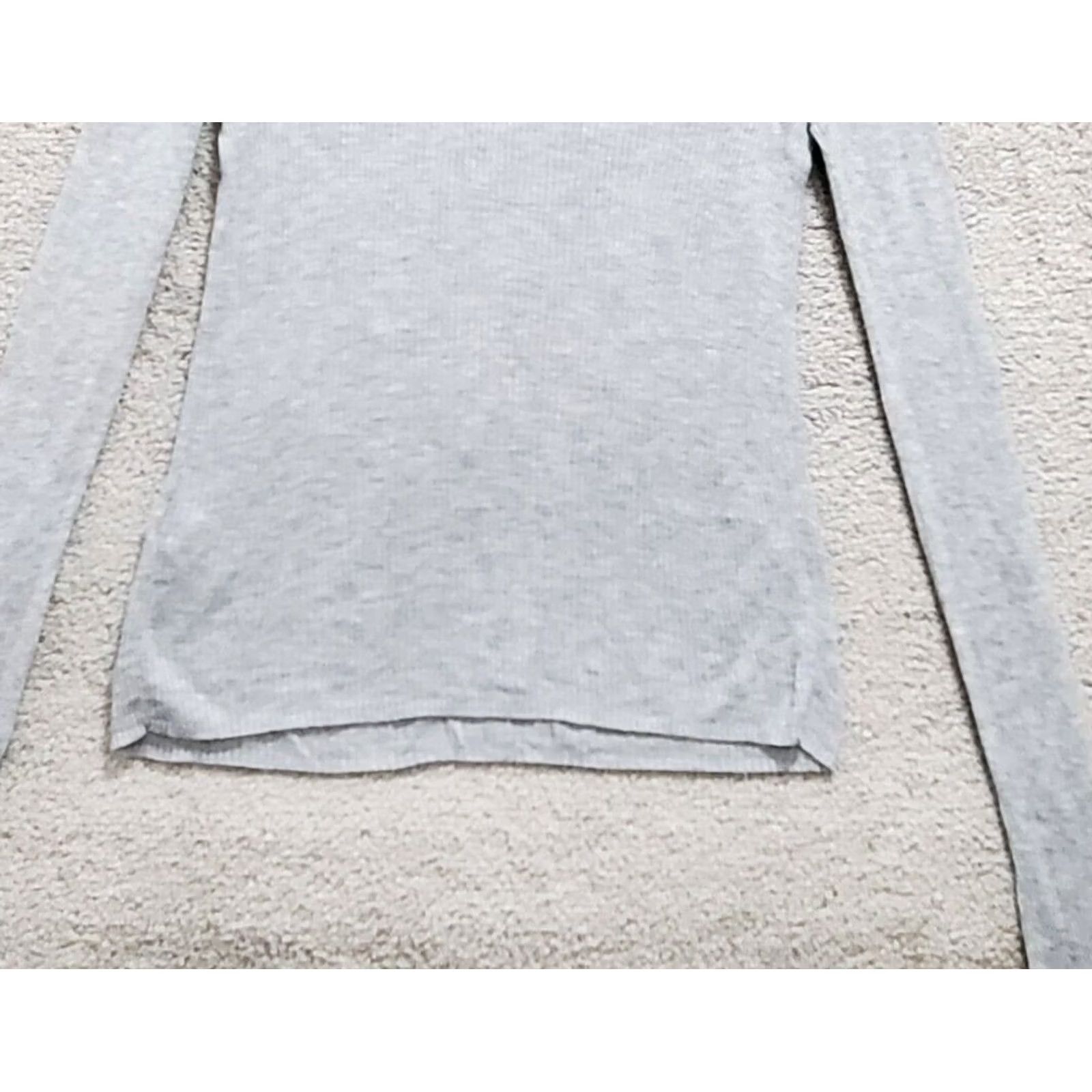 Madewell Madewell Classic Ribbed Knit Blouse - Medium Gray Size M / US 6-8 / IT 42-44 - 2 Thumbnail