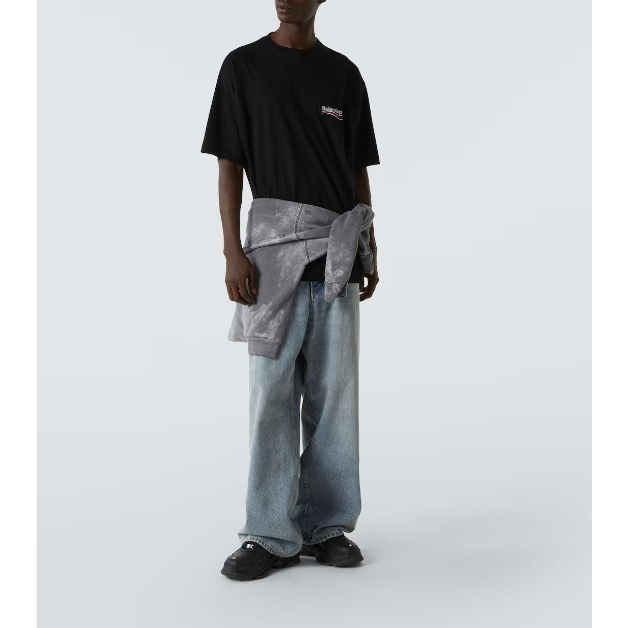 Balenciaga o1alis Logo T-Shirt in Black Size US M / EU 48-50 / 2 - 2 Thumbnail