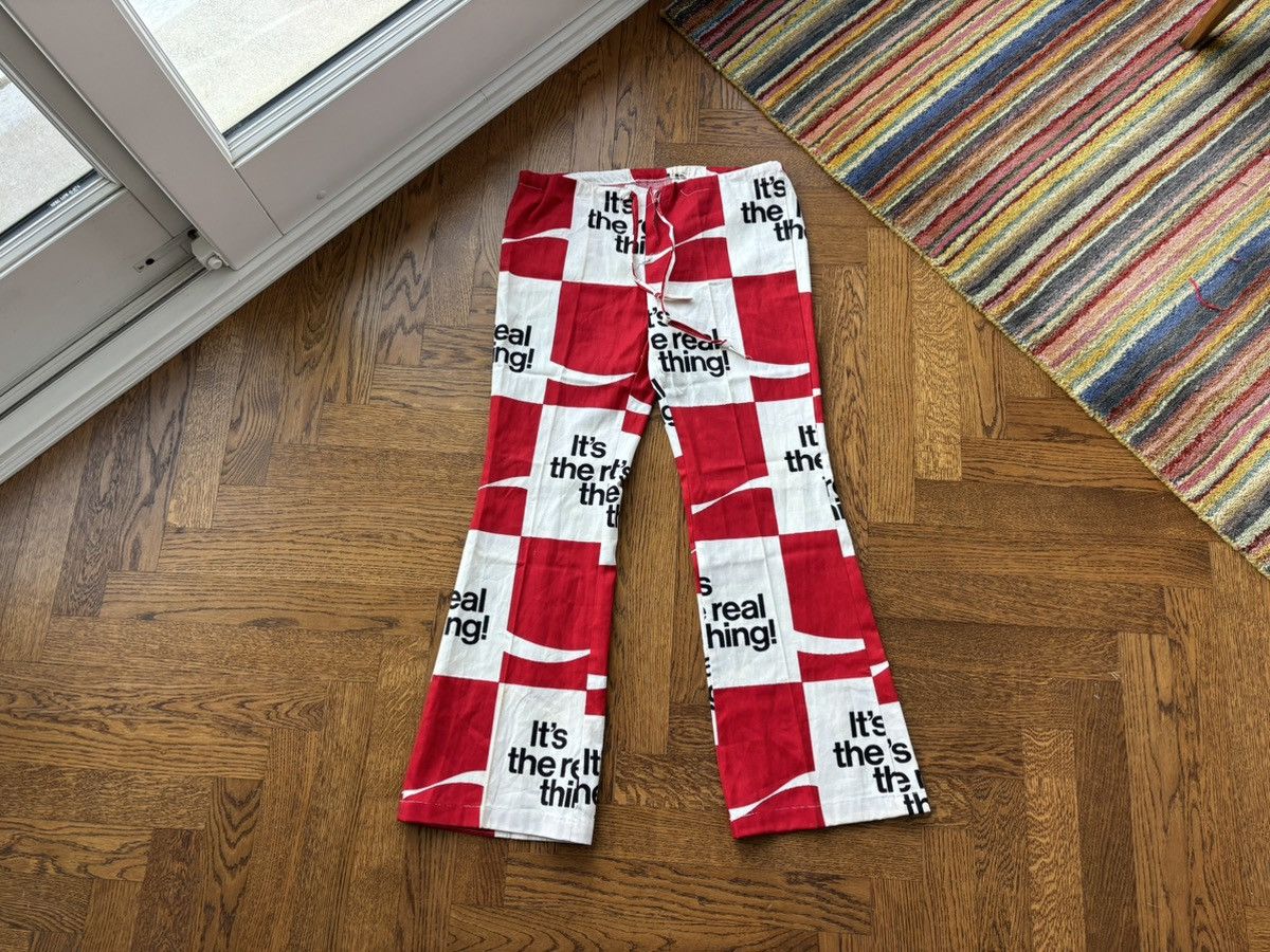 Coca Cola × Vintage 1970s Coca-Cola Trousers True Vintage Checker Plaid Flared Size US 36 / EU 52 - 13 Thumbnail