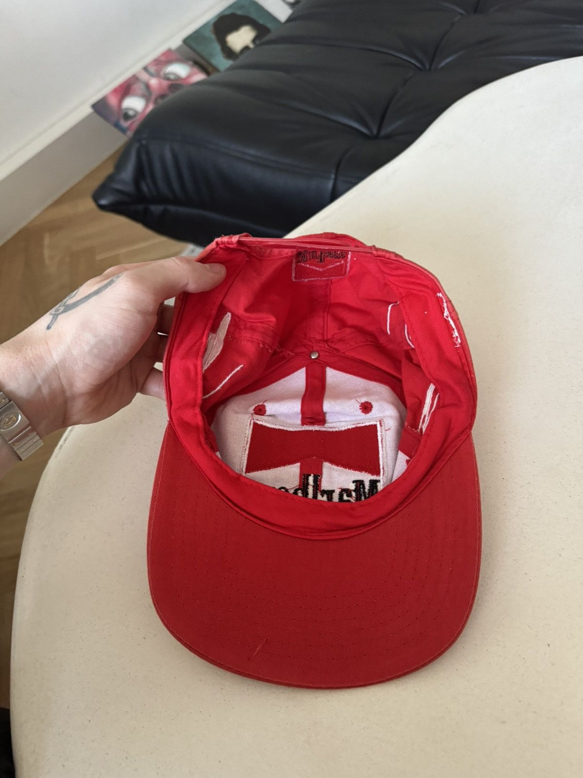 Marlboro Marlboro Vintage Red Classic Logo Dad Hat Ferrari Hype Rare Size ONE SIZE - 6 Thumbnail