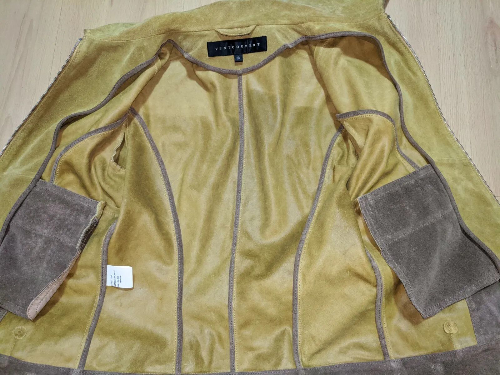Designer VENTCOUVERT - Jacket - 100% calf split Leather - Size 38 Size XS / US 0-2 / IT 36-38 - 8 Thumbnail