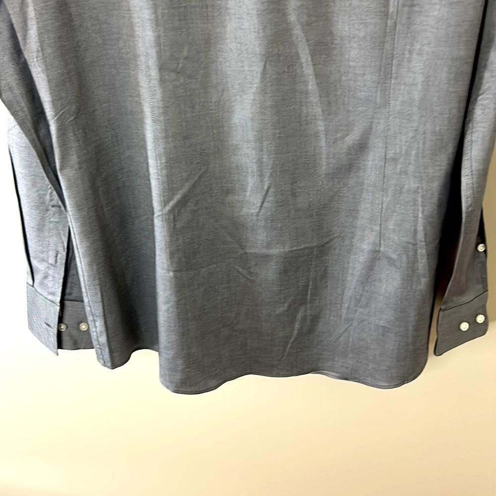 Hugo Boss Slim Fit - BOSS -sz15.5-Silver Grey-100% Ctn Travel Fabric Size 38R - 7 Thumbnail