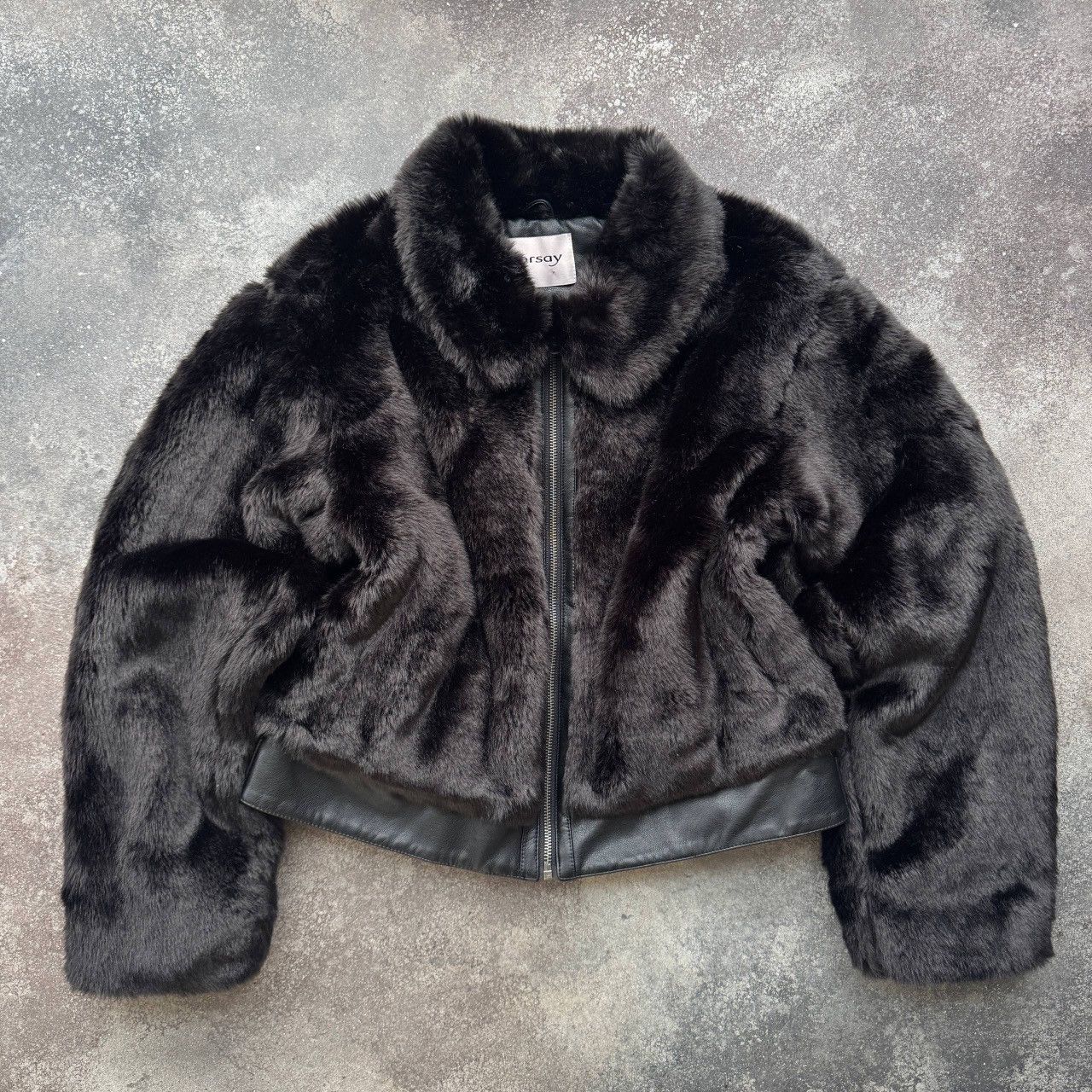 Hysteric Glamour Orsay Y2K Glam Black Faux Fur Oversized Bomber Jacket Size L / US 10 / IT 46 - 1 Thumbnail