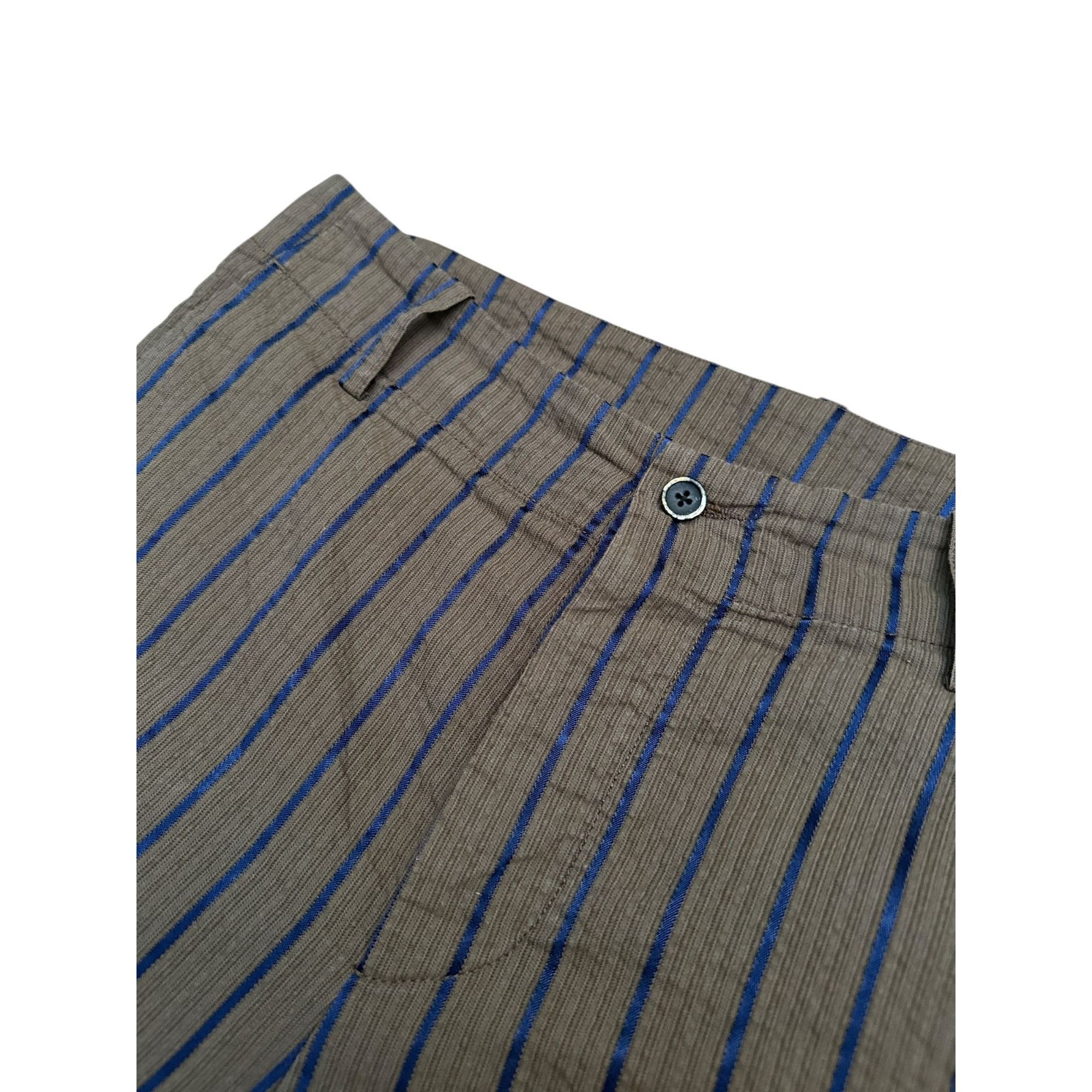 Uma Wang Brown Striped Pants Size US 32 / EU 48 - 5 Thumbnail