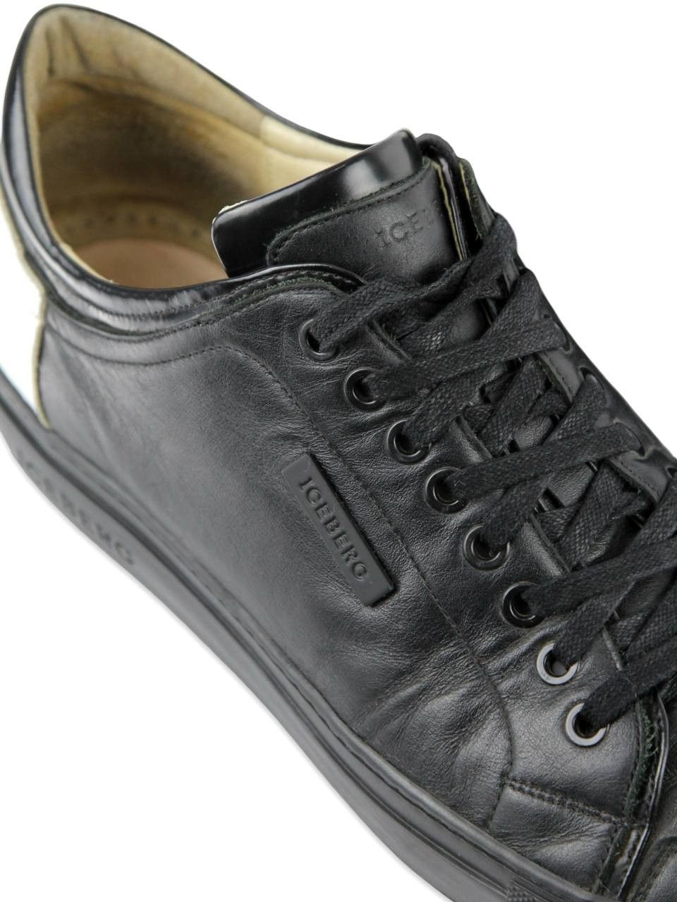 Iceberg ICEBERG Black leather sneakers Size US 11 / EU 44 - 6 Thumbnail