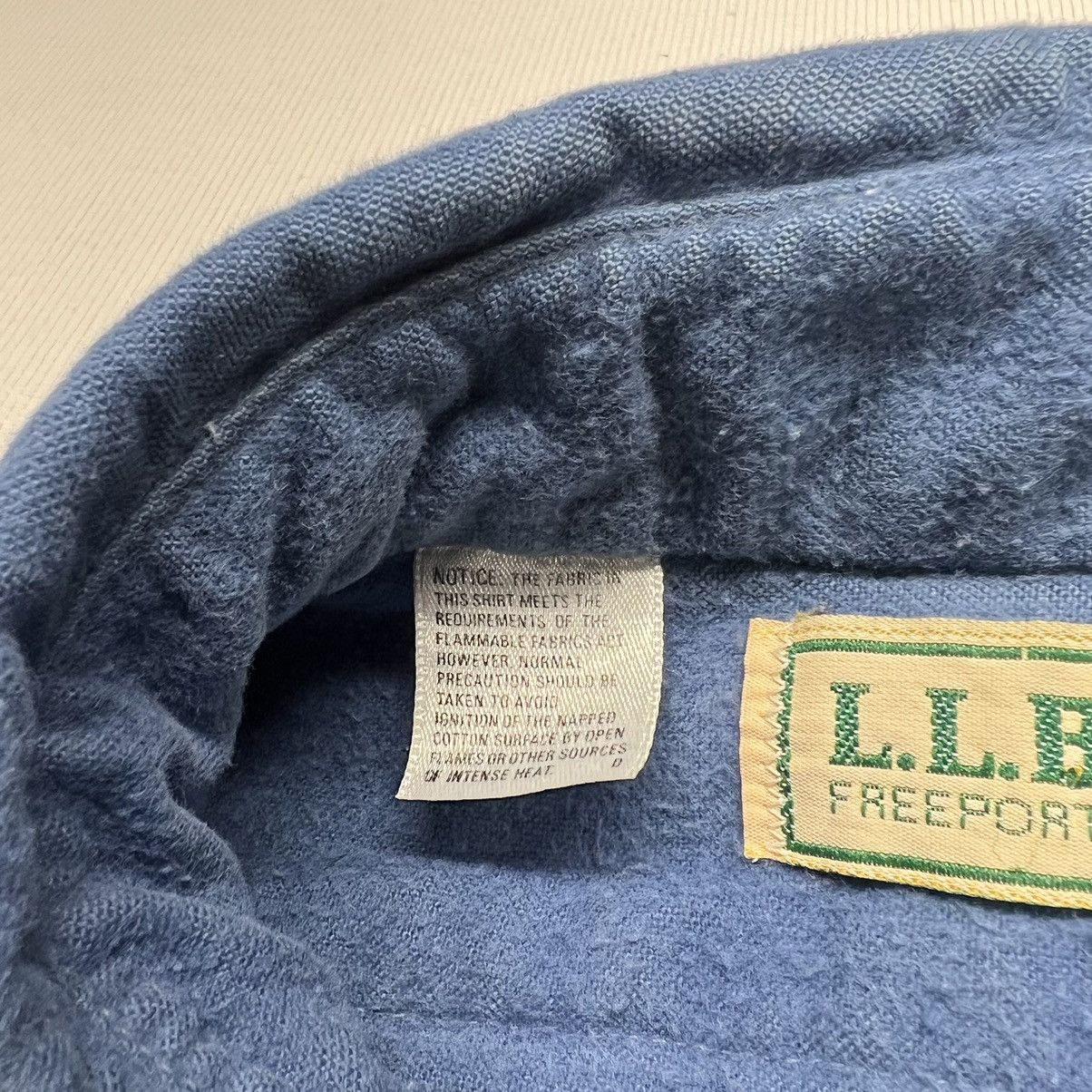L.L. Bean × Vintage VTG LL Bean Flannel Shirt Blue Chamois Cloth Button Up Retro Size US M / EU 48-50 / 2 - 8 Thumbnail
