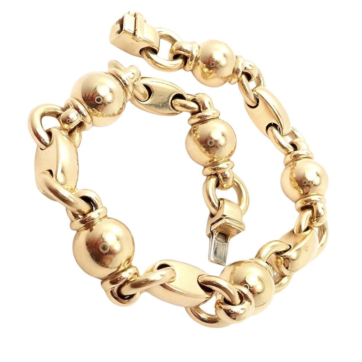 Vintage Chanel 18k Yellow Gold Classic Link Bracelet