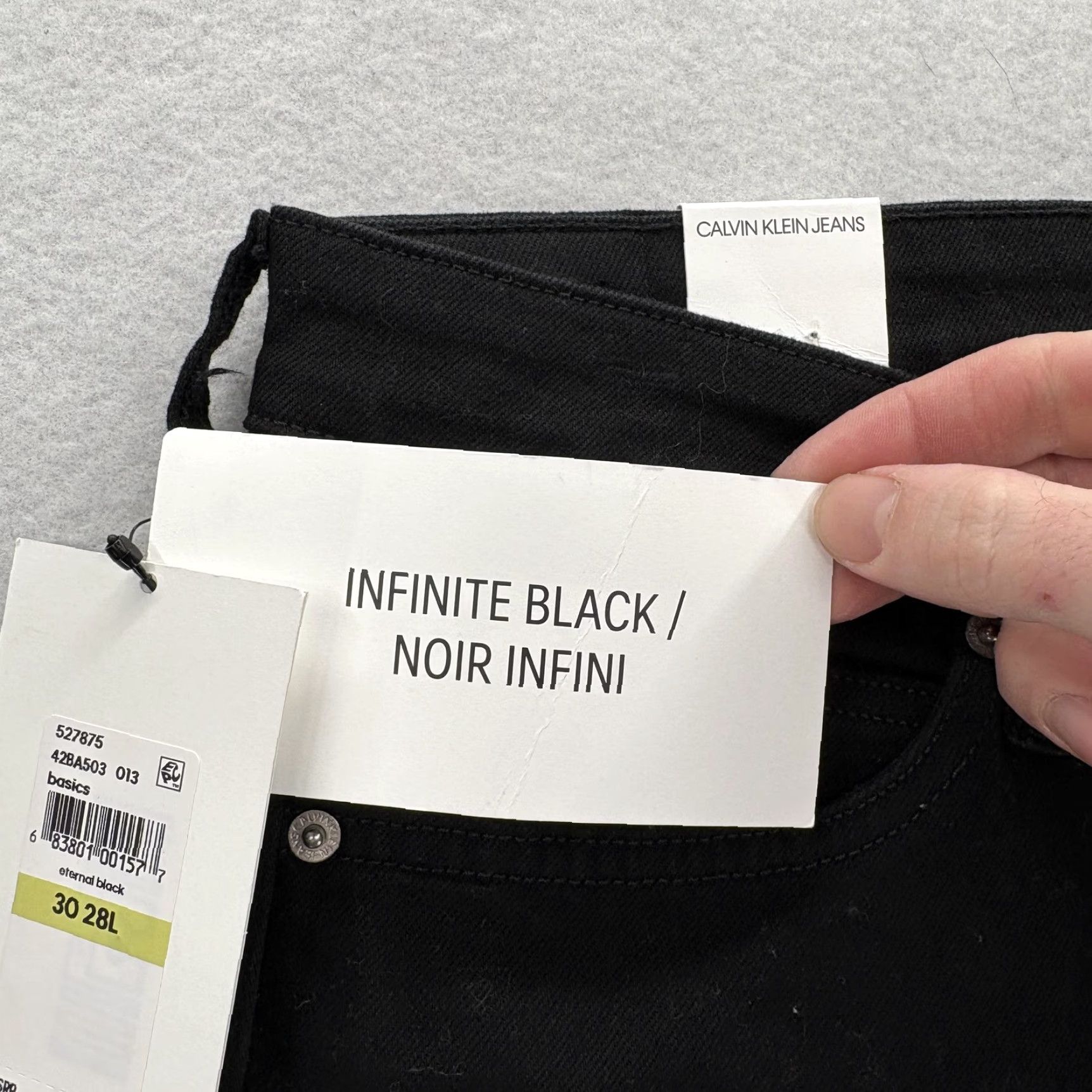 Vintage Calvin Klein Jeans CKJ 011 Skinny Jeans Mens 30x27 Infinite Black Stretch Denim Jeans Size US 30 / EU 46 - 4 Thumbnail
