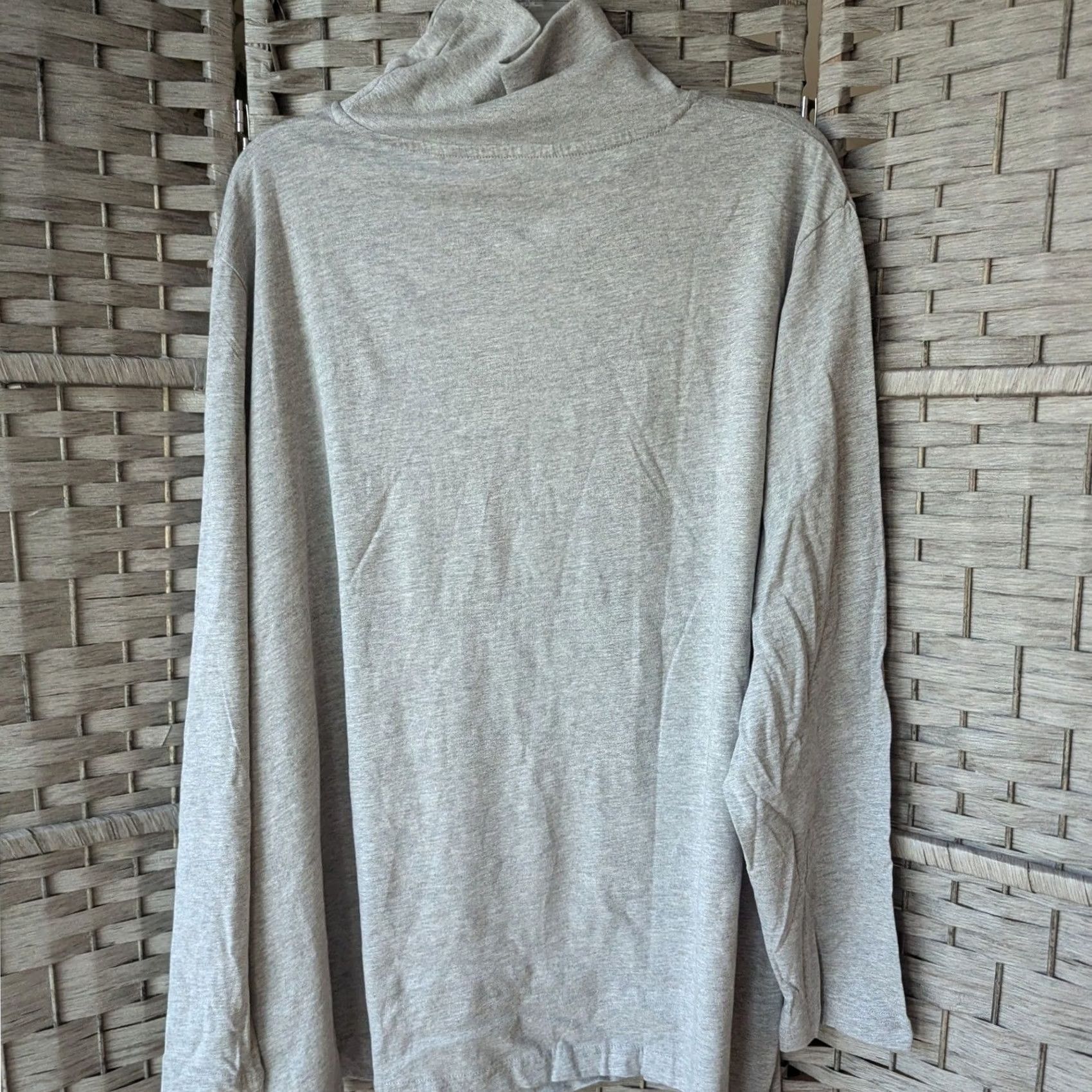 Vintage Ulla Popken Heather Gray Turtleneck Top Long Sleeve Womens 24/26 Minimalist Size 4XL / US 24-26 - 4 Thumbnail