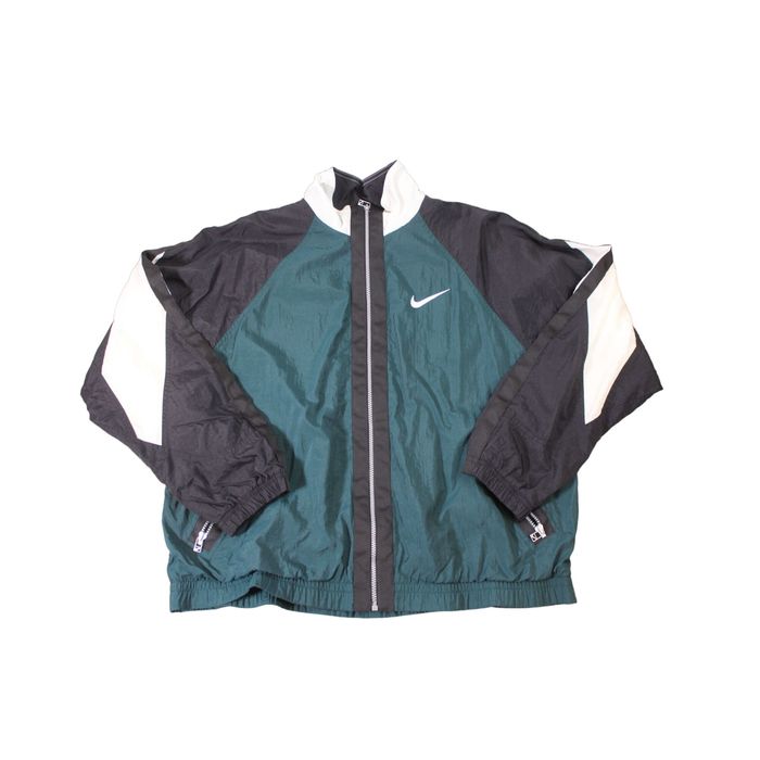 Nike Vintage Nike Windbreaker Jacket Green/Black/White Size Large Grailed