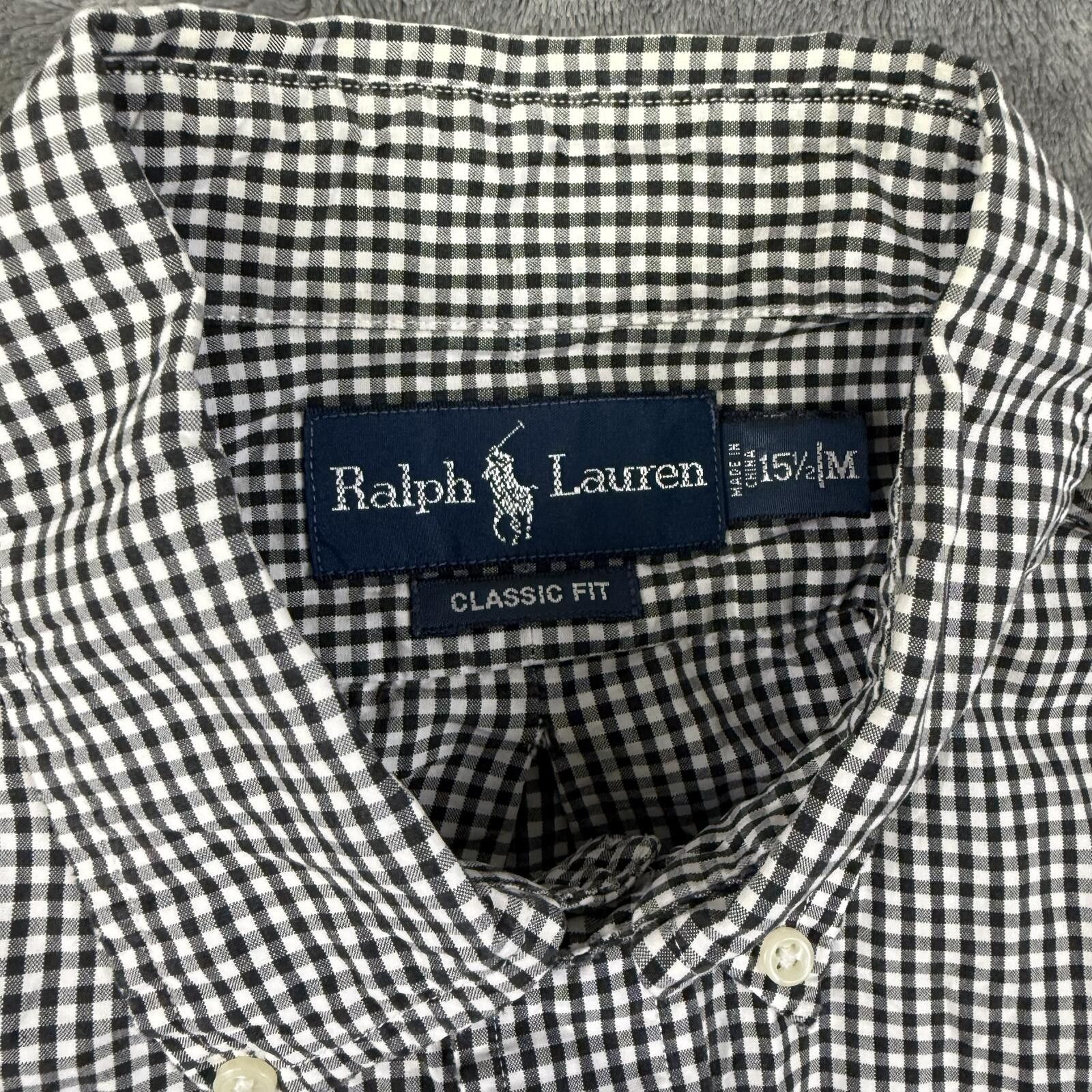 Polo Ralph Lauren Ralph Lauren Classic Fit men's Gingham Button Shirt Size 38R - 3 Thumbnail