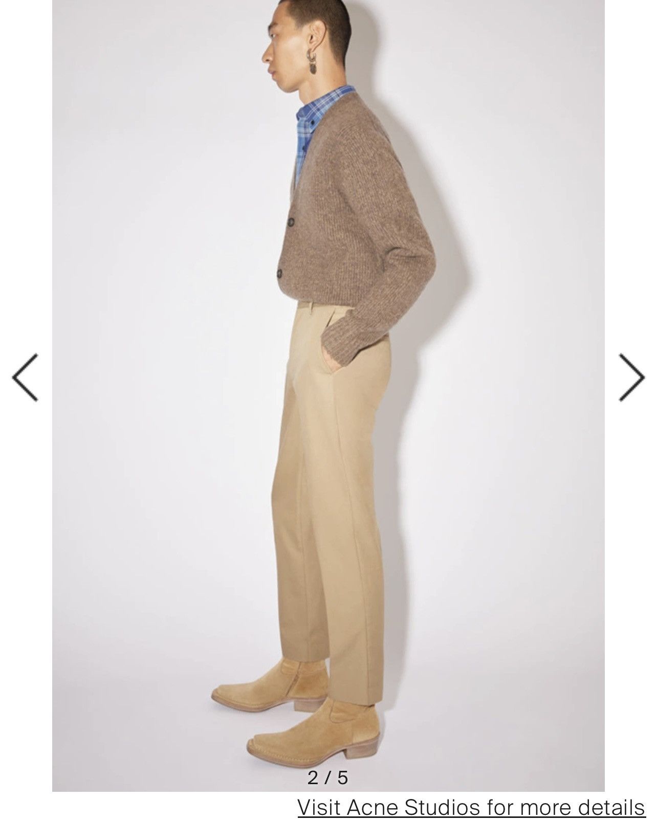 Acne Studios Acne Studios Chino Trousers Sand Beige Size US 30 / EU 46 - 7 Thumbnail