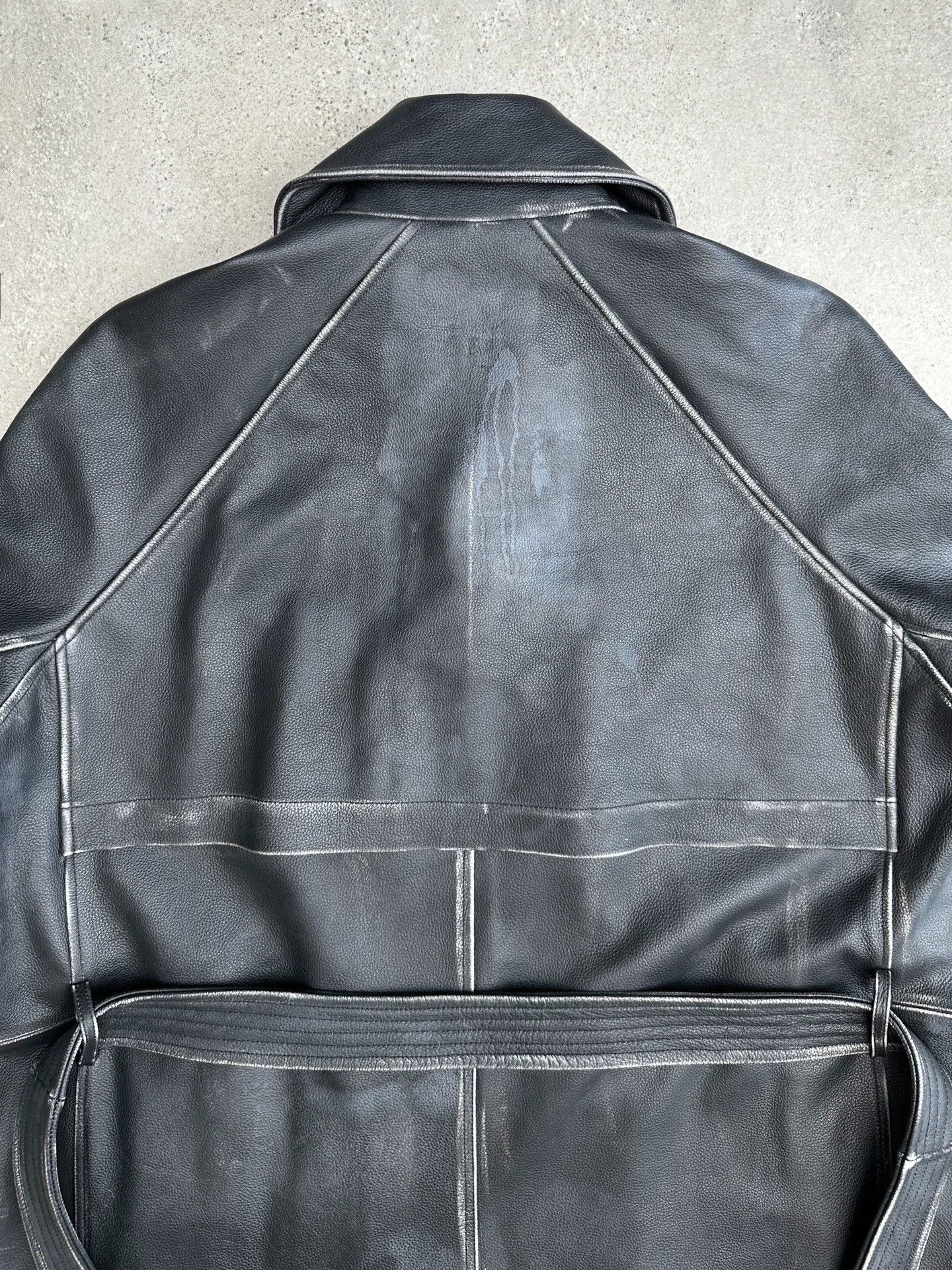 Other UNKNOWNWORLD Vintage Distressed Cowhide Trench Coat Size US S / EU 44-46 / 1 - 5 Thumbnail