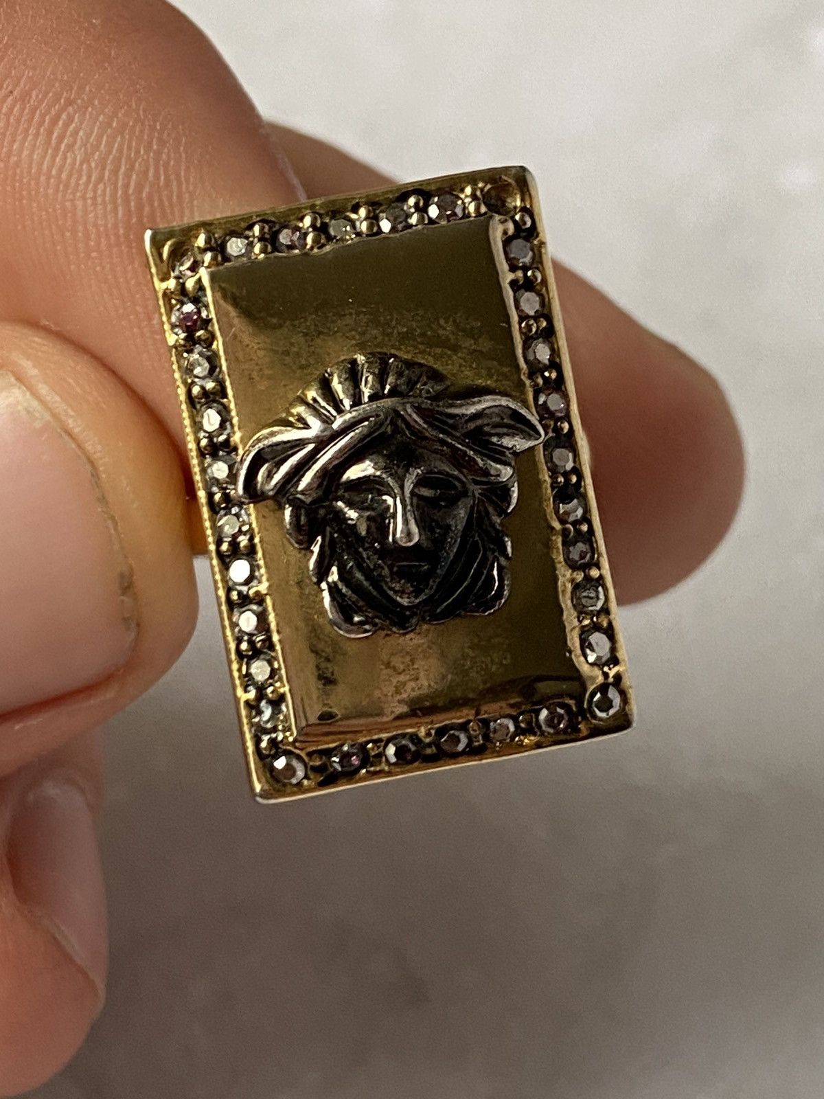 Jewelry Luxury Gold Medusa Ring with Gemstones - Unique Style Size ONE SIZE - 6 Thumbnail