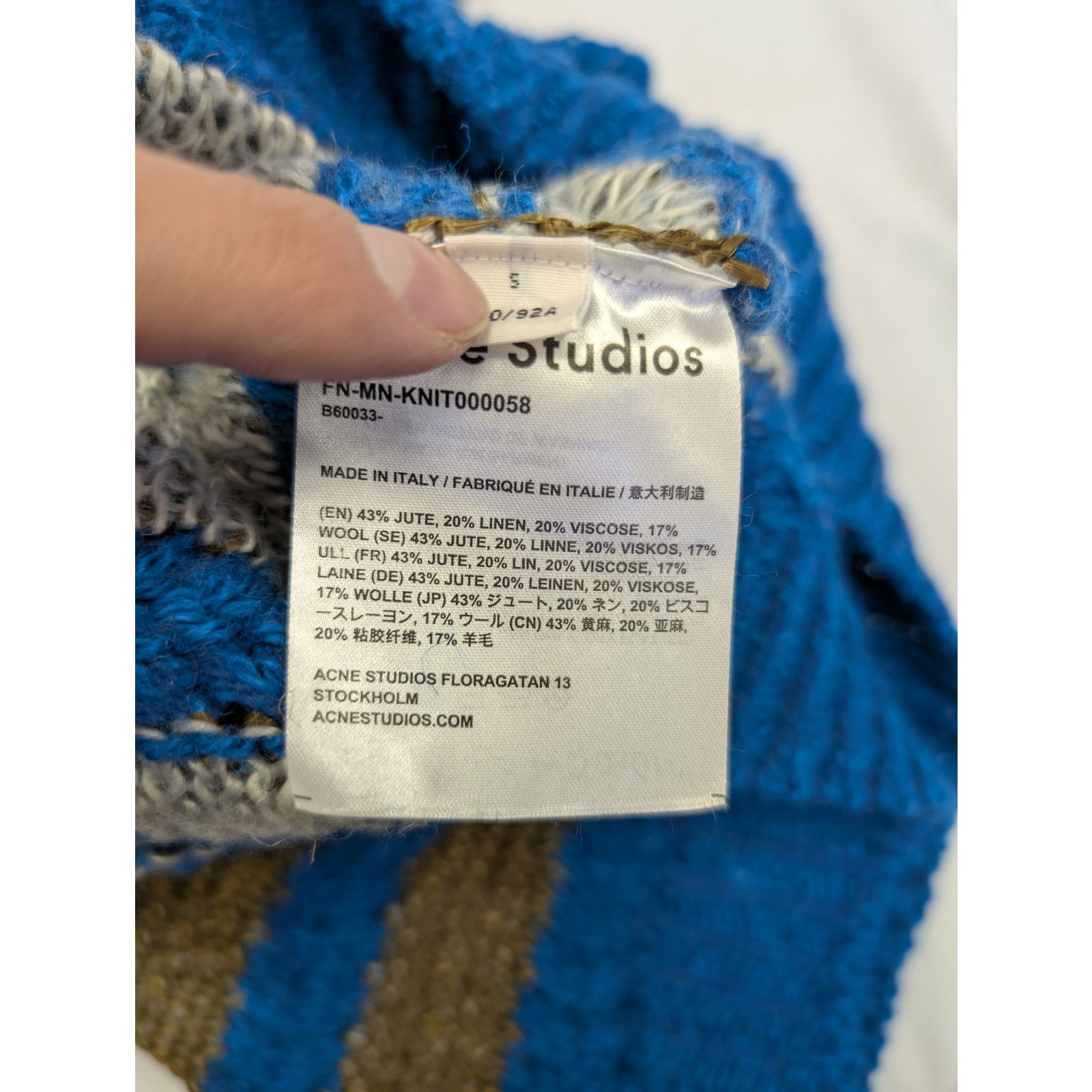 Acne Studios o1rshd1 Sweater in Blue/Brown Size US S / EU 44-46 / 1 - 18 Thumbnail