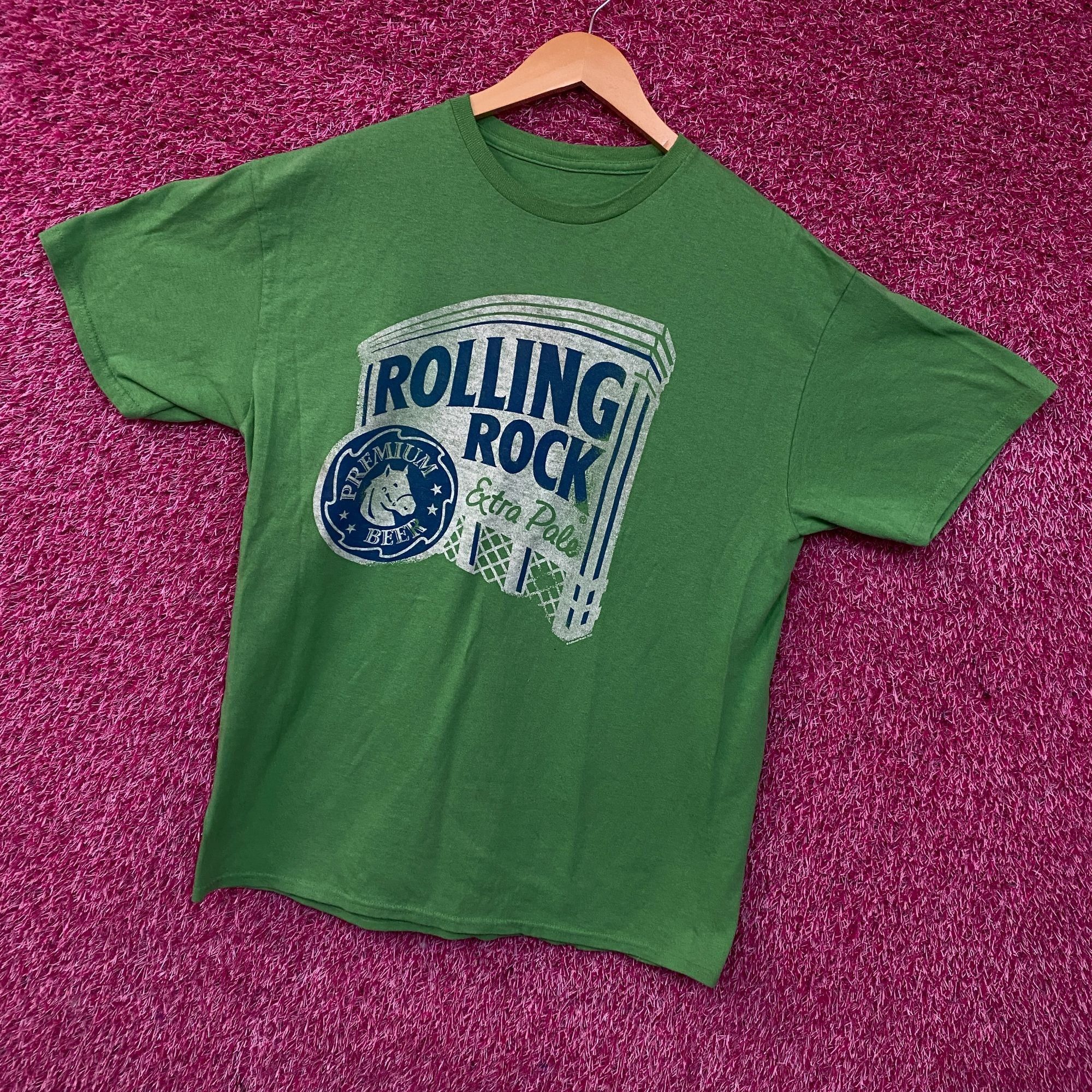 Other Rolling Rock Beer Classic Logo Distressed T-Shirt XL Size US XL / EU 56 / 4 - 3 Thumbnail