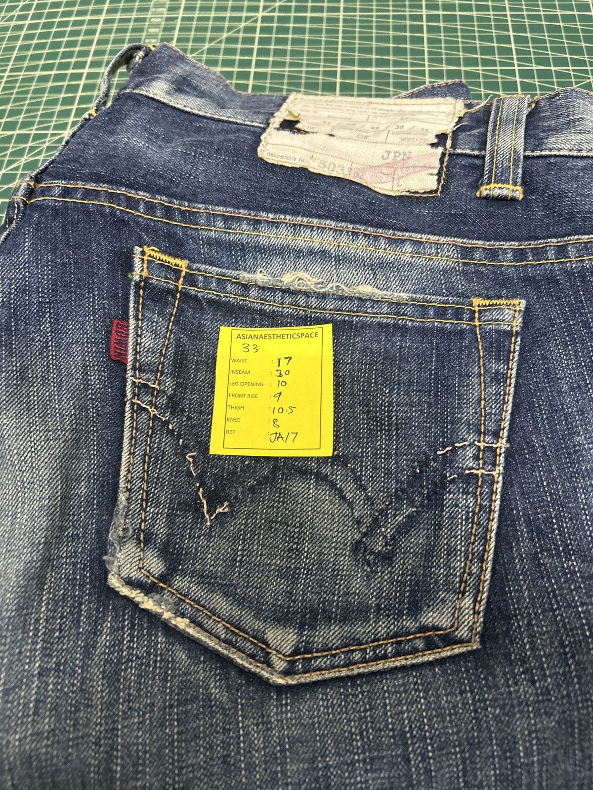Tornado Mart 90s Flared Edwin 503 Japan Blue Way Unisex Size US 33 - 15 Thumbnail