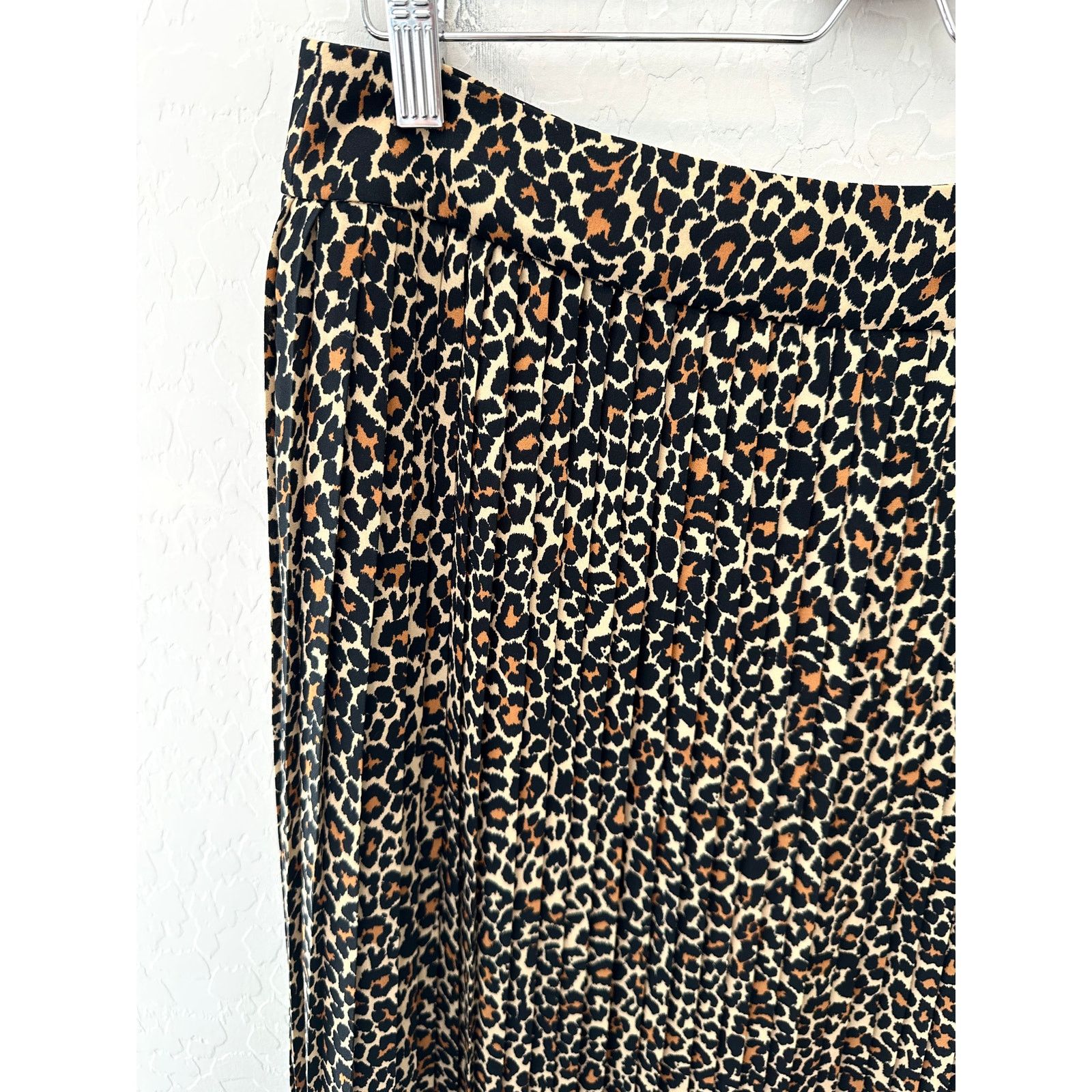 J.Crew J.CREW | Pleated Leopard Animal Print Midi Skirt | Size 12 Size 34" / US 12 / IT 48 - 2 Thumbnail