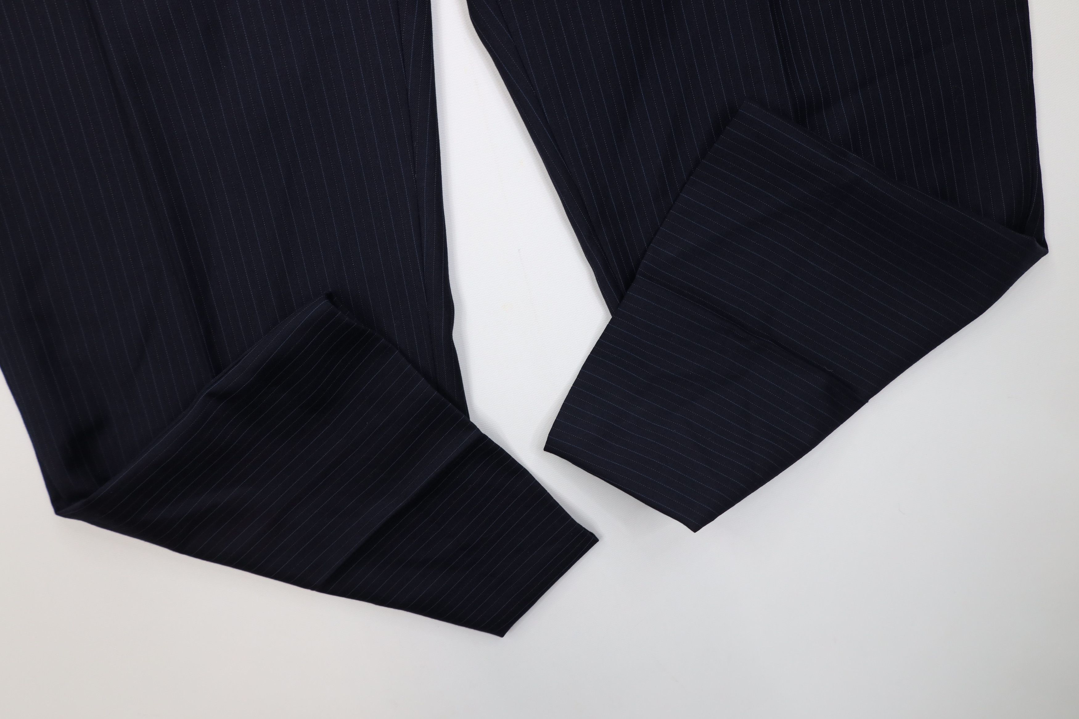 Vintage Vintage 90s Streetwear Pinstriped Wide Leg Chino Pants Blue Size US 42 / EU 58 - 6 Thumbnail