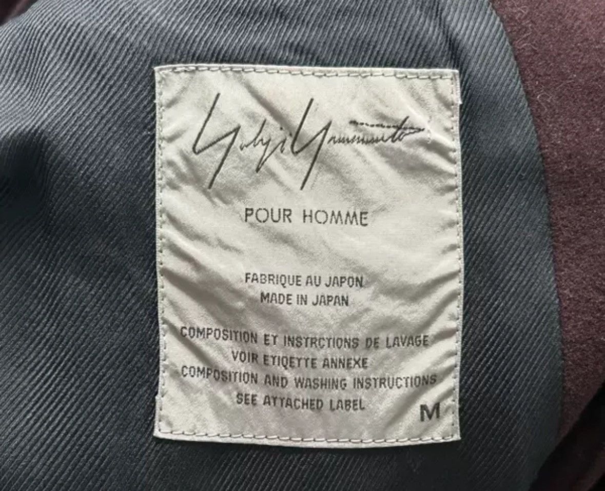 Yohji Yamamoto Yohji Yamamoto 92aw Wine Red Double breasted Belt Coat Size US M / EU 48-50 / 2 - 6 Thumbnail