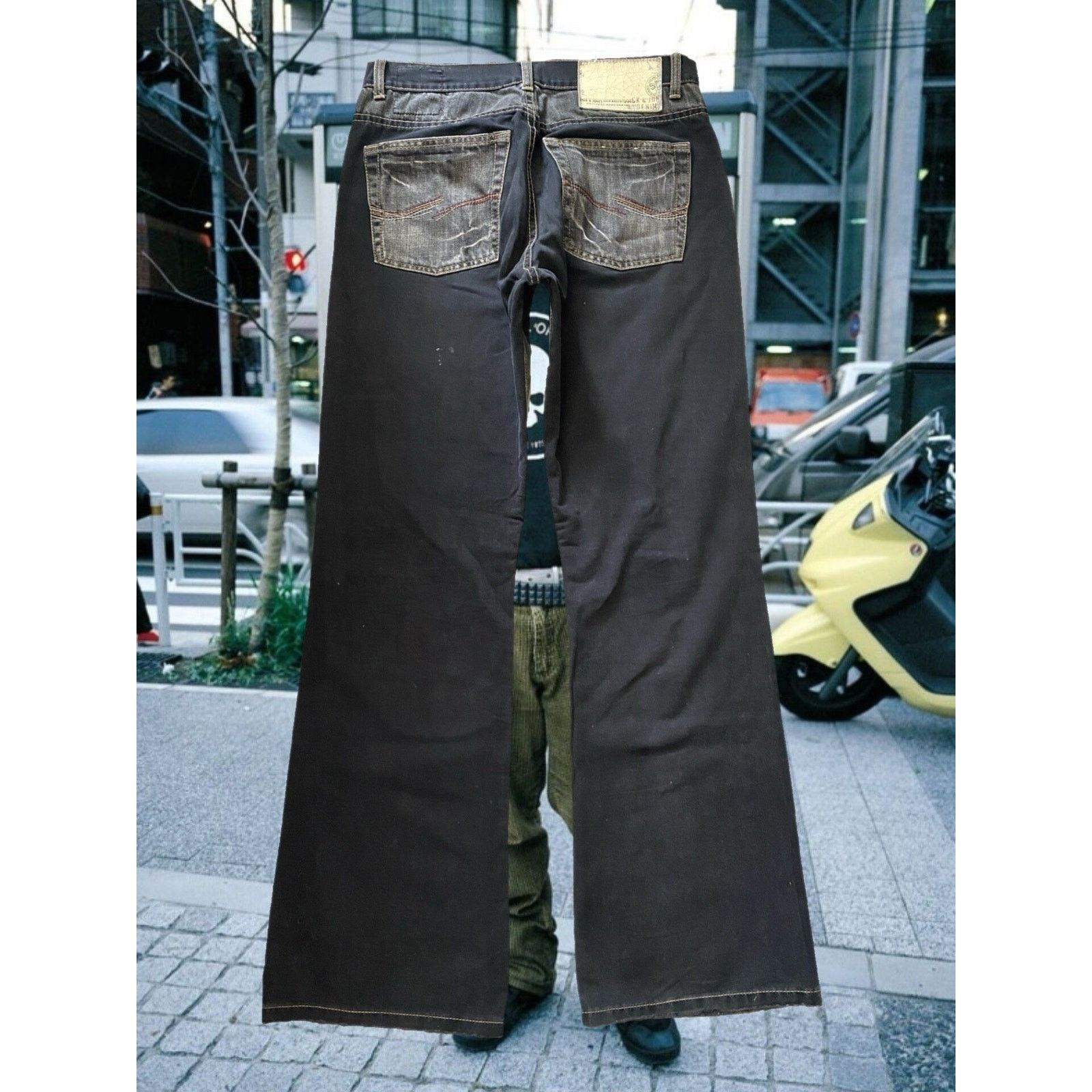 Other Vintage Japanese Archive Faded Black Bootcut Denim Jeans Size US 30 / EU 46 - 4 Thumbnail