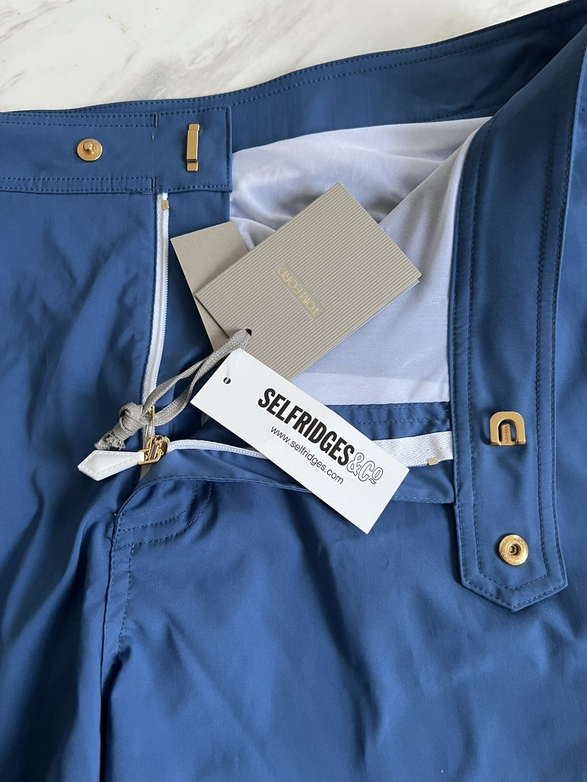 Tom Ford TOM FORD P Compact Swim Shorts 54 ITALY Blue Swimwear Size US 44 / EU 60 - 8 Thumbnail