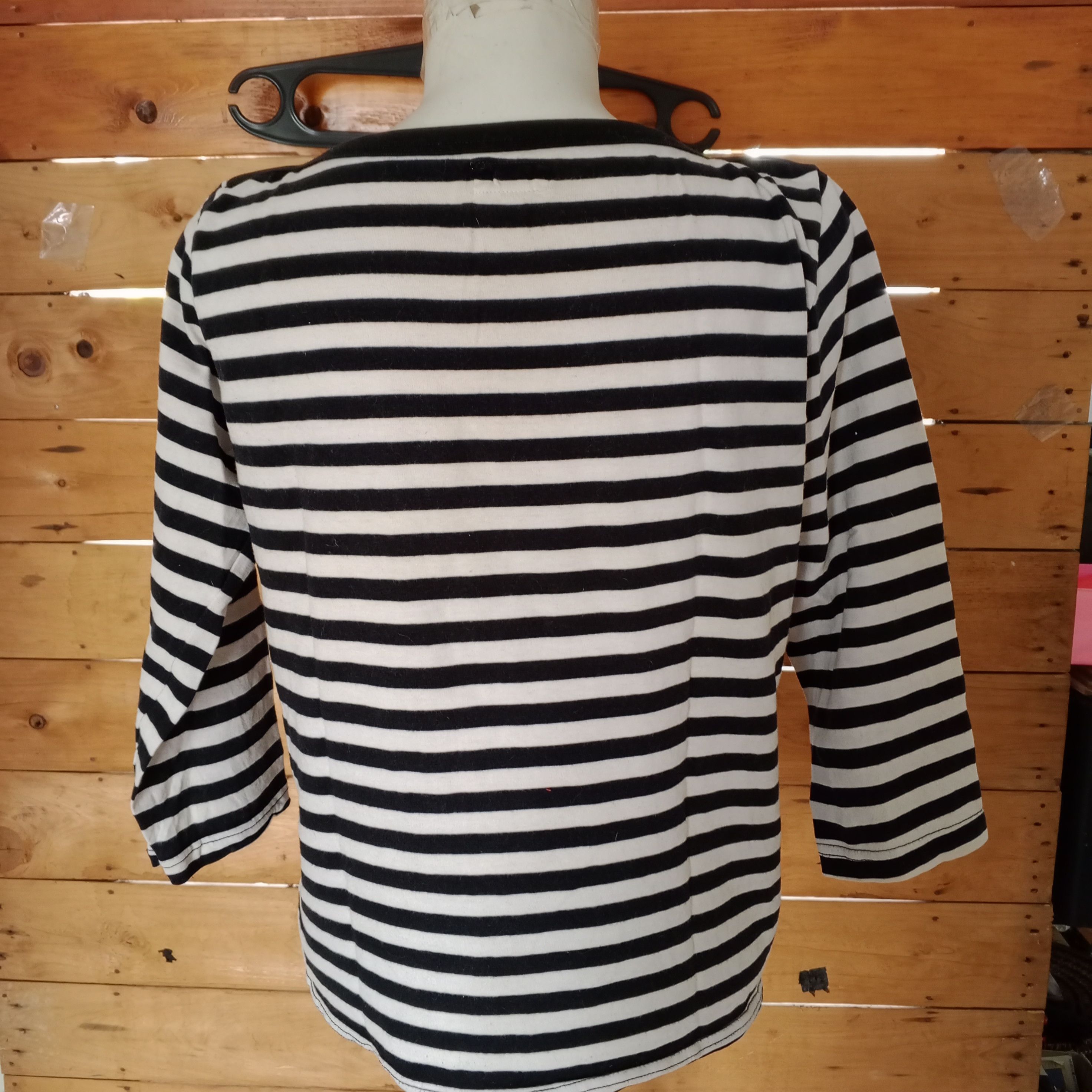 agnes b. Vintage Agnes B Stiped Black N White Size S / US 4 / IT 40 - 4 Thumbnail