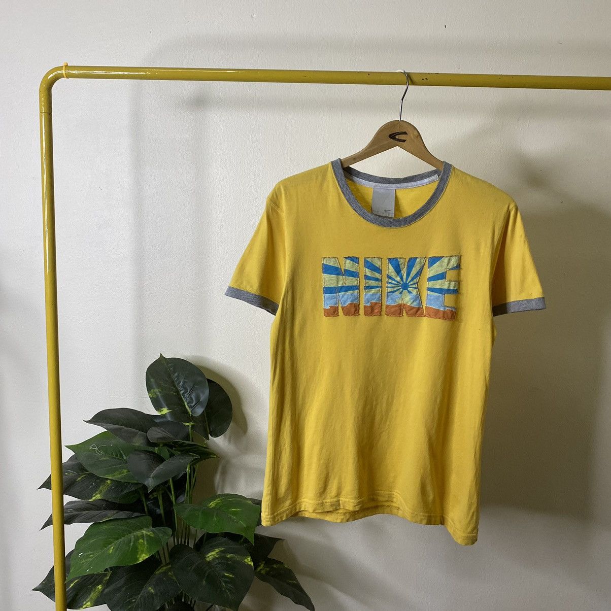 Nike × Vintage Vintage 2000s Nike Embroidery Spell Out Ringer Tee Size US S / EU 44-46 / 1 - 1 Thumbnail