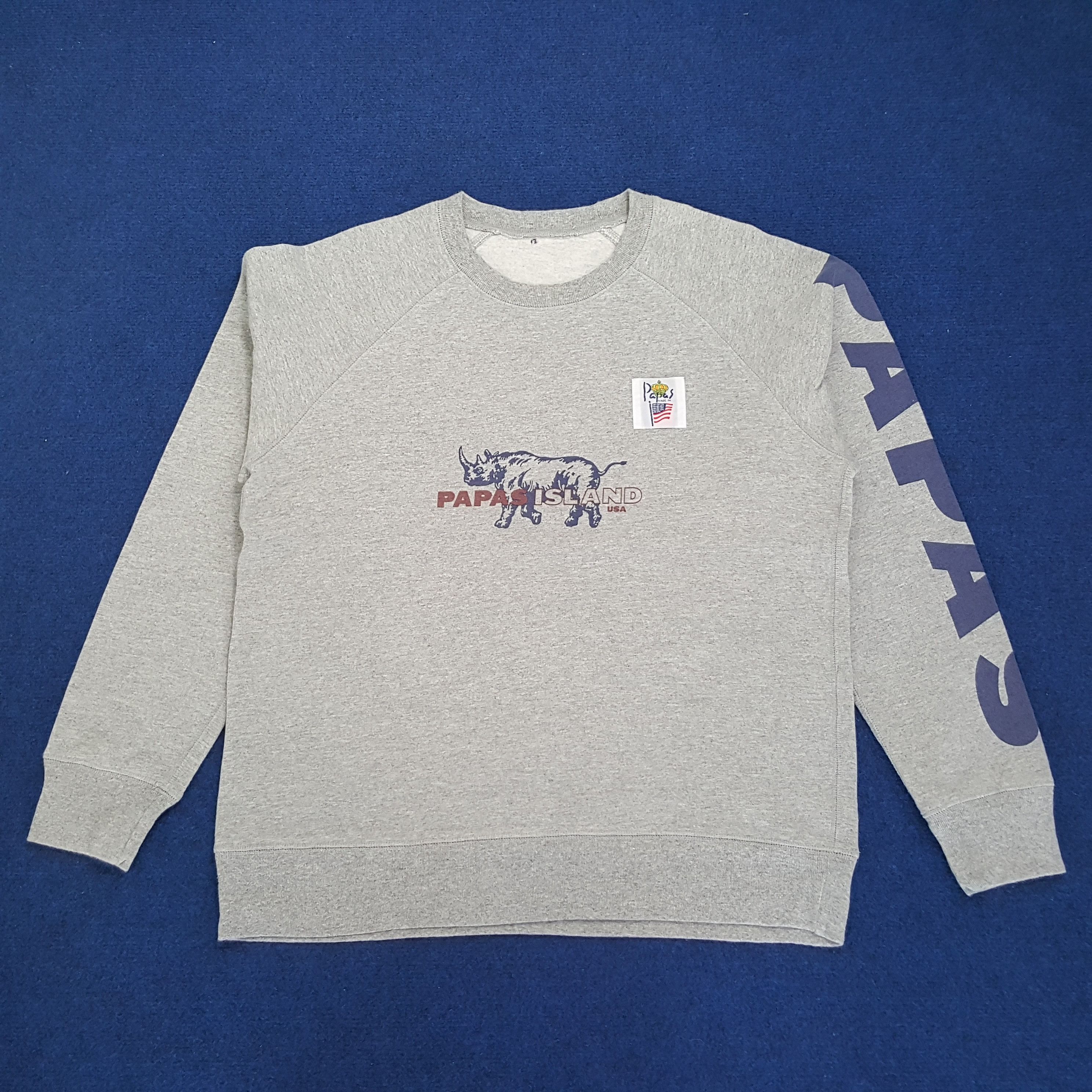 Band Tees × Vintage Vintage Papas Island USA Sweatshirt Size US L / EU 52-54 / 3 - 1 Thumbnail