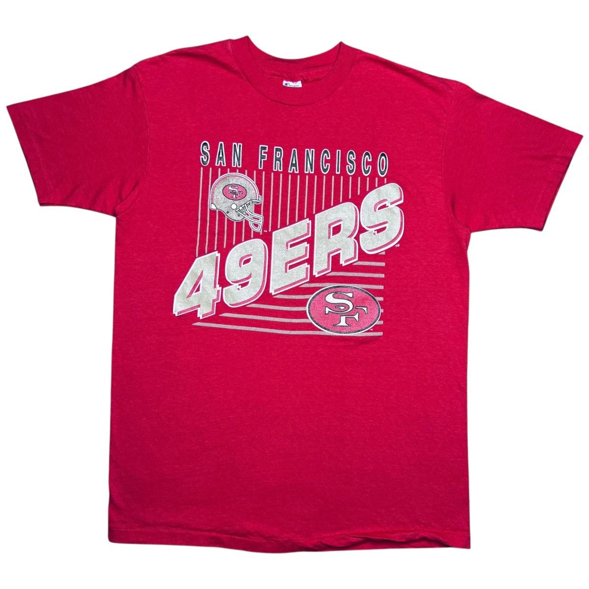 1980s NFL San Francisco 49ers Spell Out Champion Graphic Tee