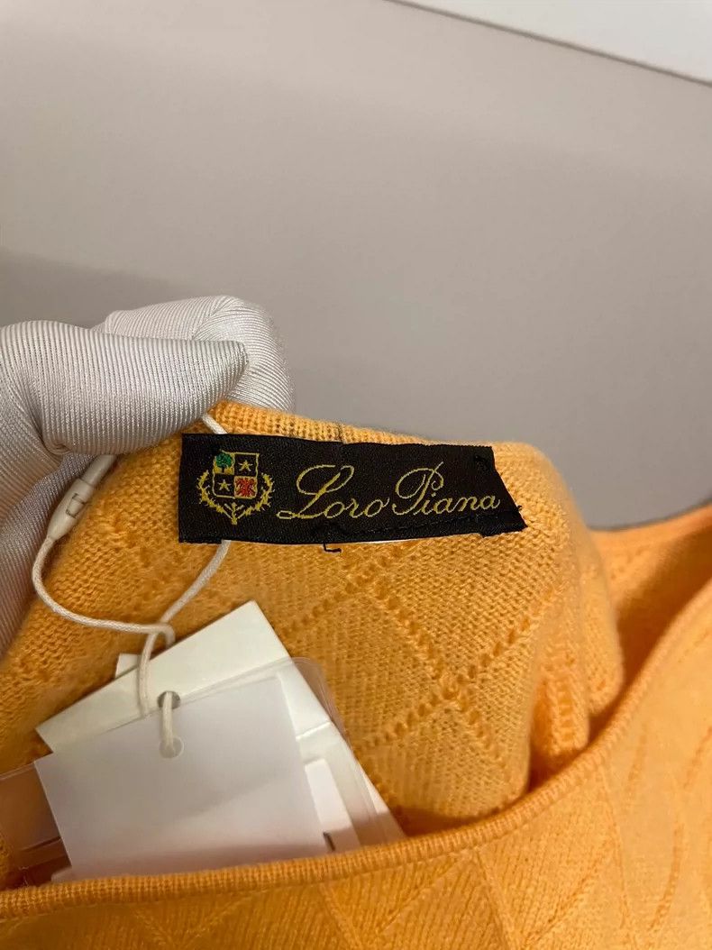 Other LORO PIANA Orange cashmere short sleeve knit T-shirt Size M / US 6-8 / IT 42-44 - 3 Thumbnail