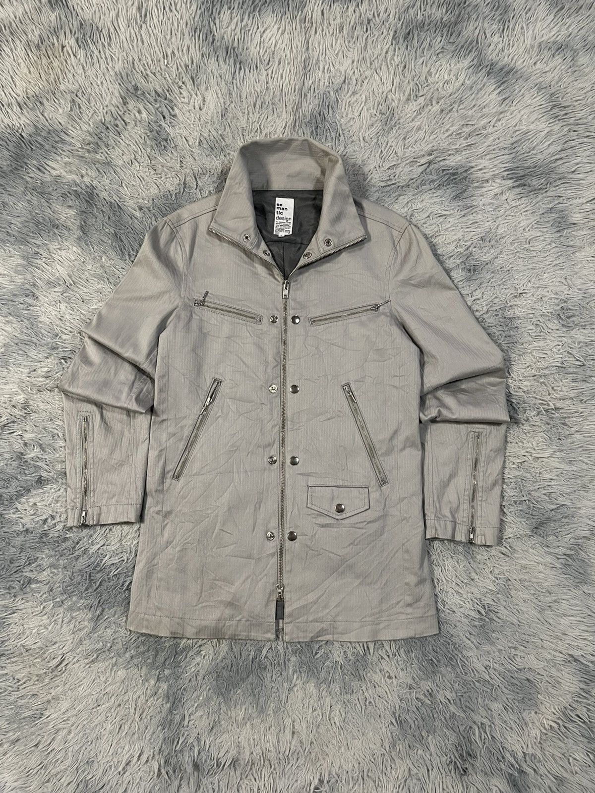 semanticdesign Y2K Semantic Design Japan Womens Long Coat Size L / US 10 / IT 46 - 1 Thumbnail