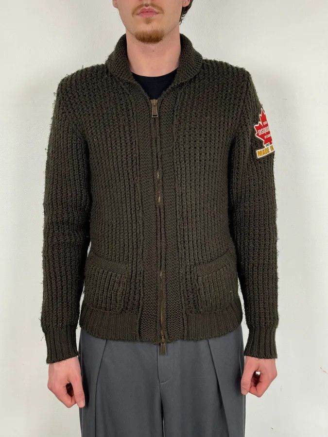 Dsquared2 2000s Dsquared2 Brown Premium Zip-up Cardigan Sweater Size US M / EU 48-50 / 2 - 2 Thumbnail