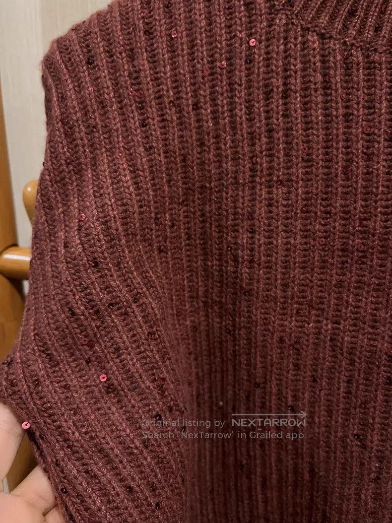 Brunello Cucinelli Brunello Cucinelli Sequined Cashmere Knit Top Size S / US 4 / IT 40 - 3 Thumbnail