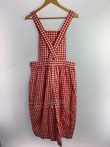 Other Comme Des Garcons size S Red plaid overalls Size 23" - 2 Thumbnail