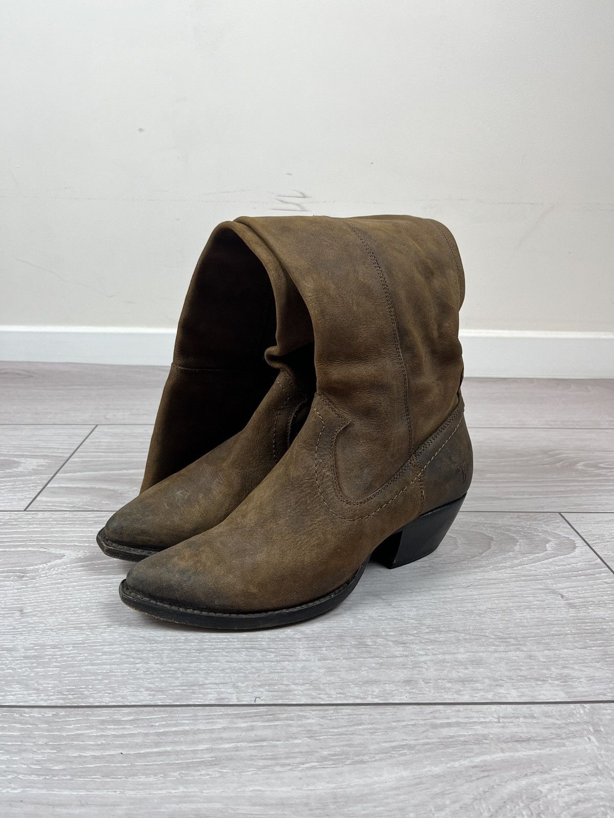 Frye Frye USA Brown Suede High Knee Rancho Womens Boots Size US 7.5 / IT 37.5 - 3 Thumbnail