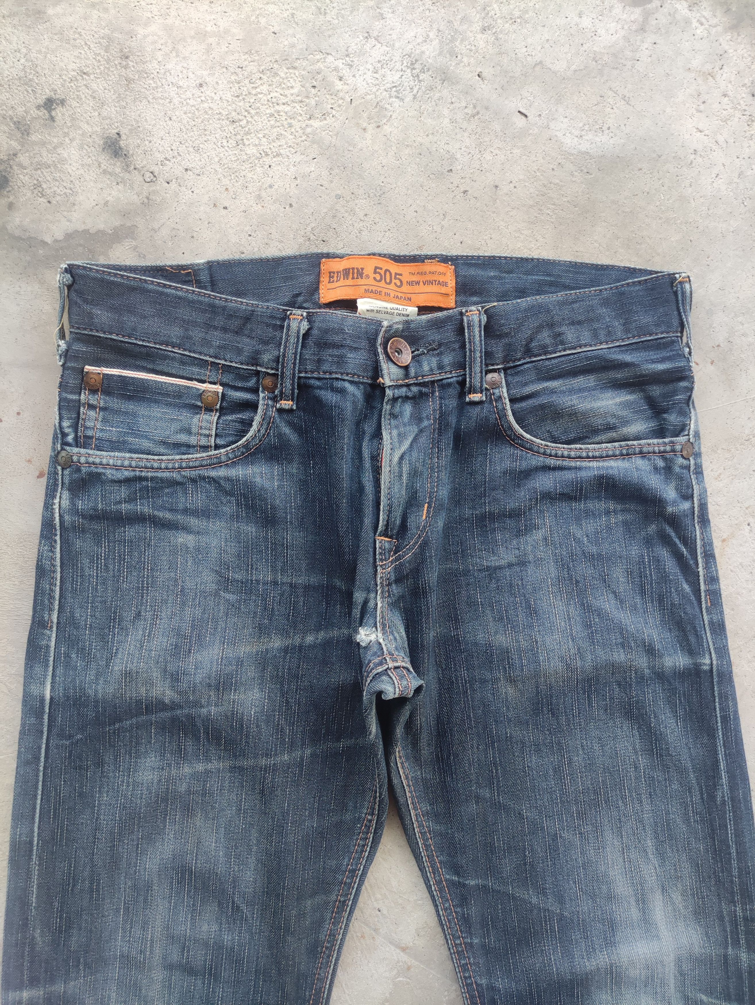 Edwin Vintage Edwin Japan Selvage Distressed Faded Denim Size US 34 / EU 50 - 2 Thumbnail