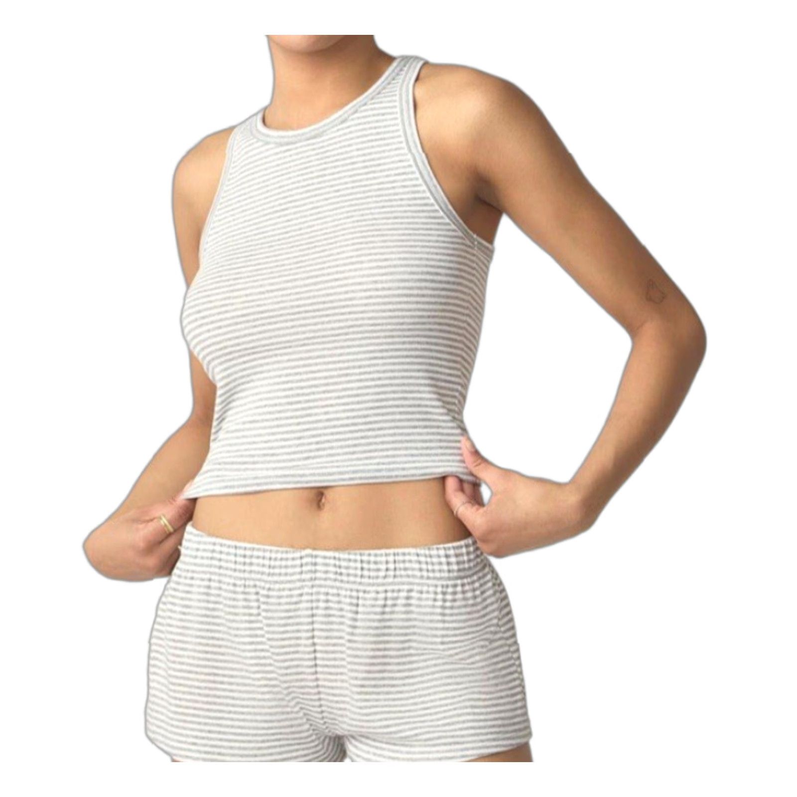 Vintage NWT Florence by Mills Women’s Ribbed Racerback Tank Gray L - Tank - Women - Adult Large - Ribbed Racerback - Casual, Travel - Spring, Summer - Nike Size L / US 10 / IT 46 - 1 Thumbnail