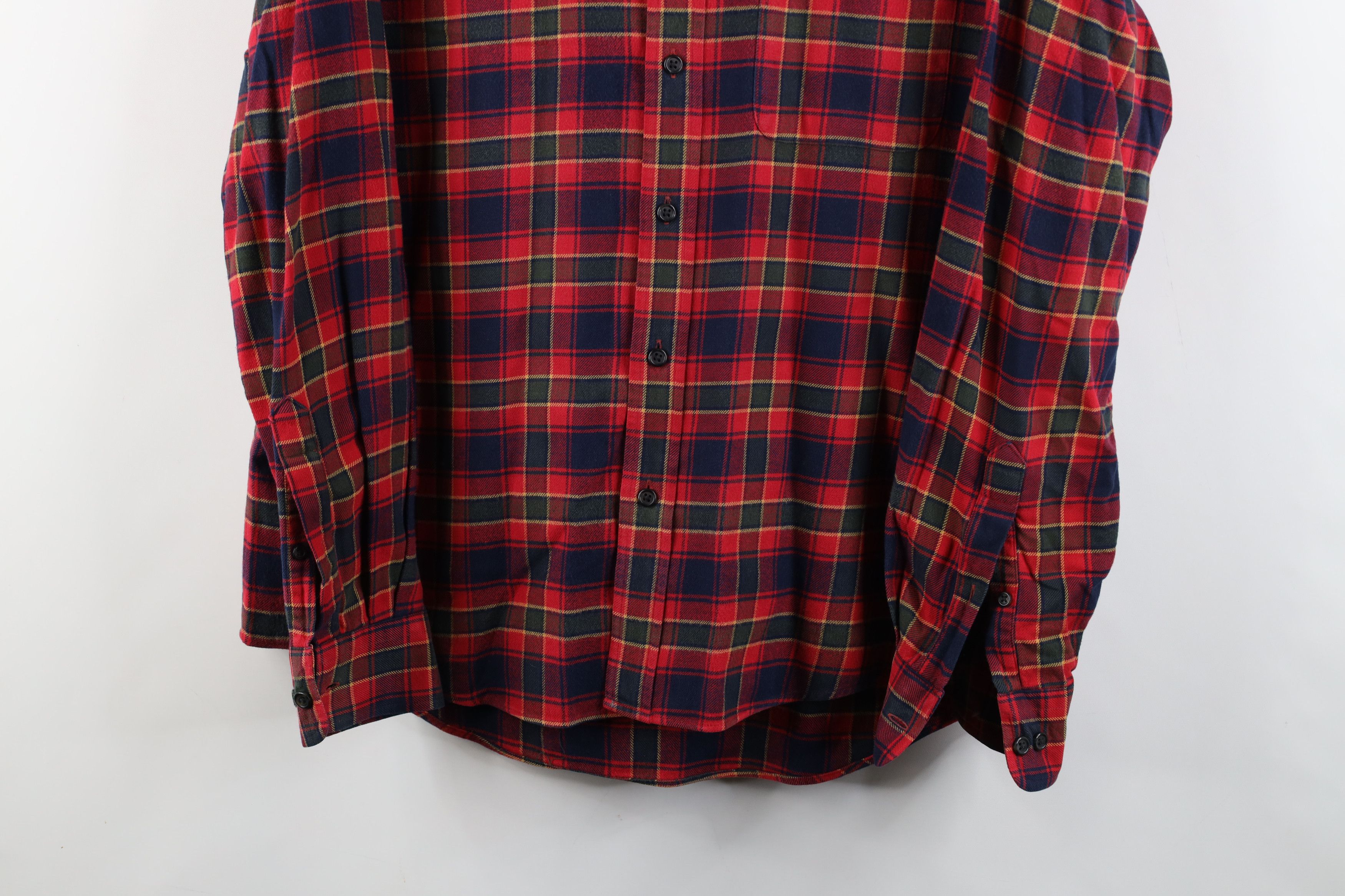 Lands' End × Vintage Vintage Lands End Flannel Collared Button Down Shirt Plaid Size US M / EU 48-50 / 2 - 3 Thumbnail