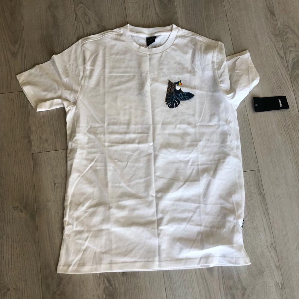 Oakley Oakley White Tropical Bird Toucan Short Sleeve Mens Shirt Size US S / EU 44-46 / 1 - 3 Thumbnail