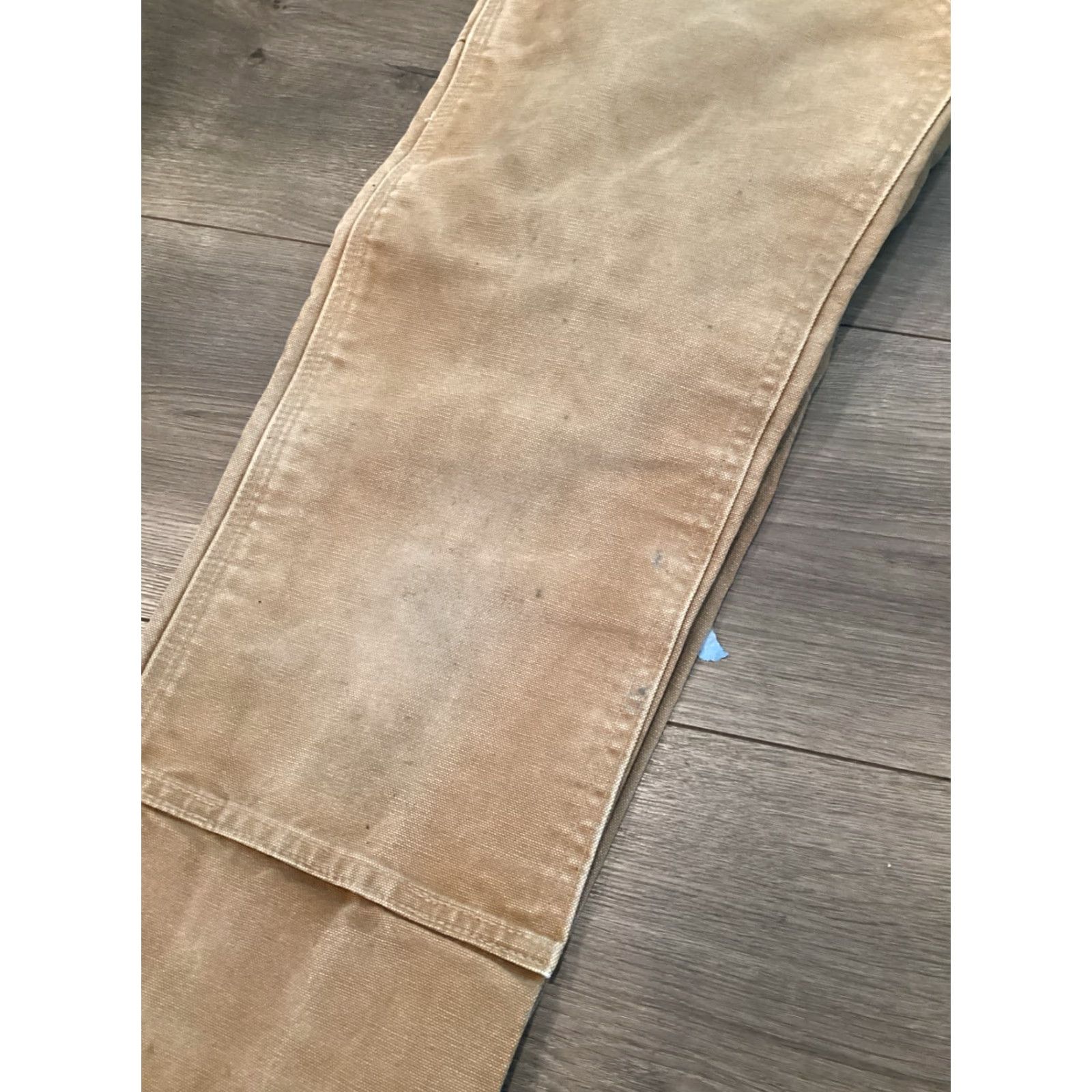 Carhartt VINTAGE Carhartt Jeans Pant Work Distressed Double Knee Denim Tan 34x34 Mens Regular Inseam 30 Size US 34 / EU 50 - 3 Thumbnail