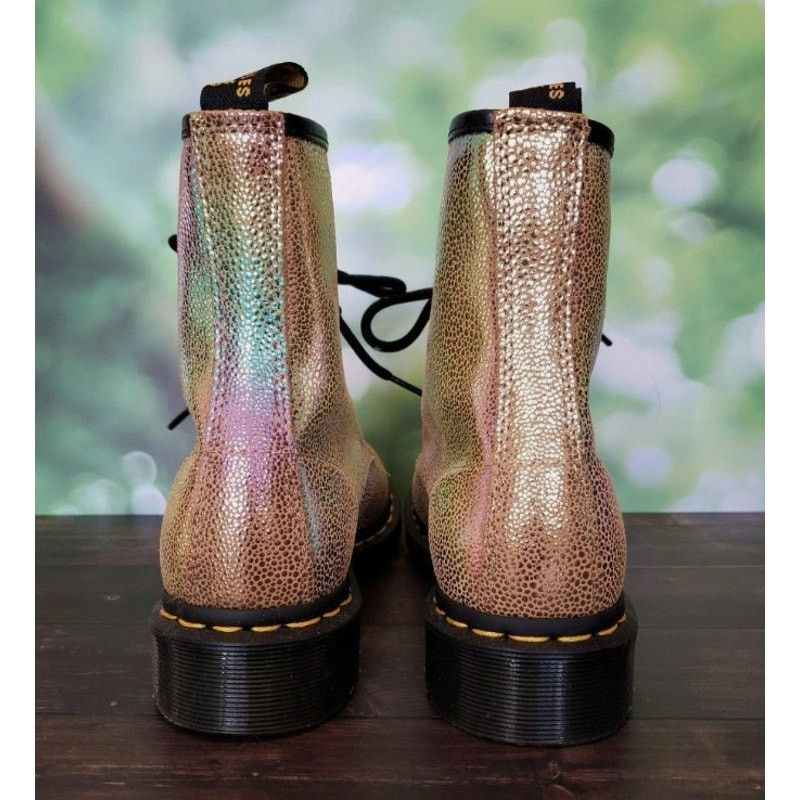 Dr. Martens Dr Doc Martens Rainbow Ray Gold Suede Leather 1460 Boots 6 Size US 6 / IT 36 - 3 Thumbnail