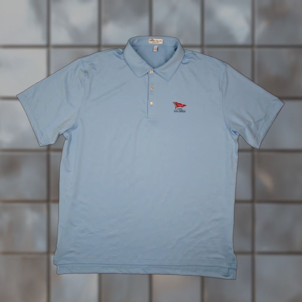 Peter Millar Peter Millar Summer Comfort Shirt Mens XL Blue Golf US Open Logo Embroidered Polo Size US XL / EU 56 / 4 - 1 Thumbnail