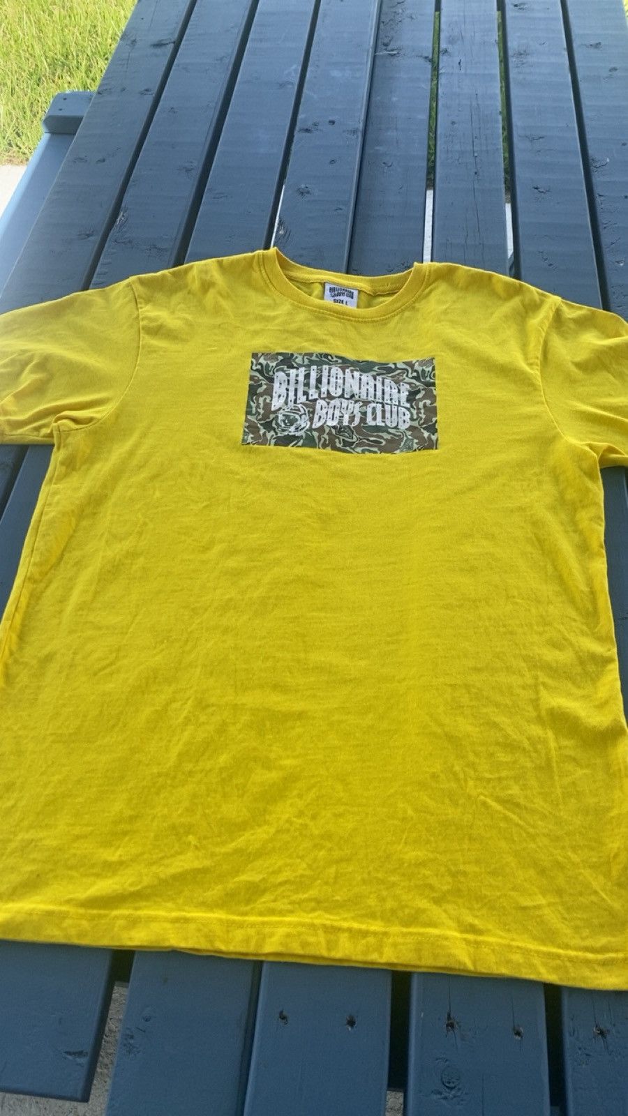 Billionaire Boys Club Yellow and camo green Billionaire Boys Club graphic t shirt Size US L / EU 52-54 / 3 - 1 Thumbnail